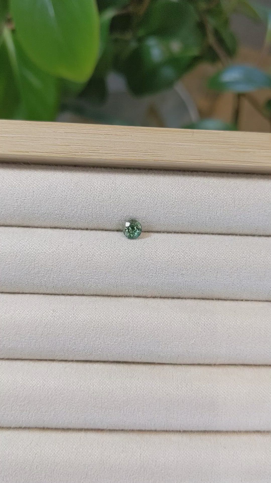 0.57 Ct. Green Sapphire from Madagascar Size Video