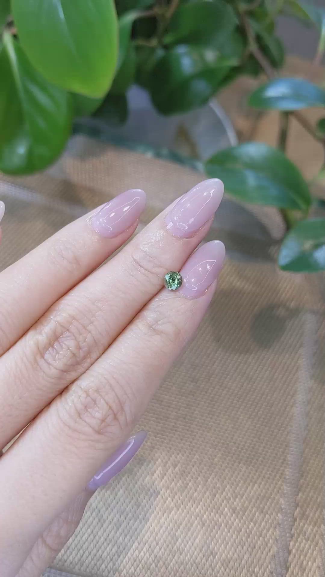 0.62 Ct. Green Sapphire from Madagascar Size Video