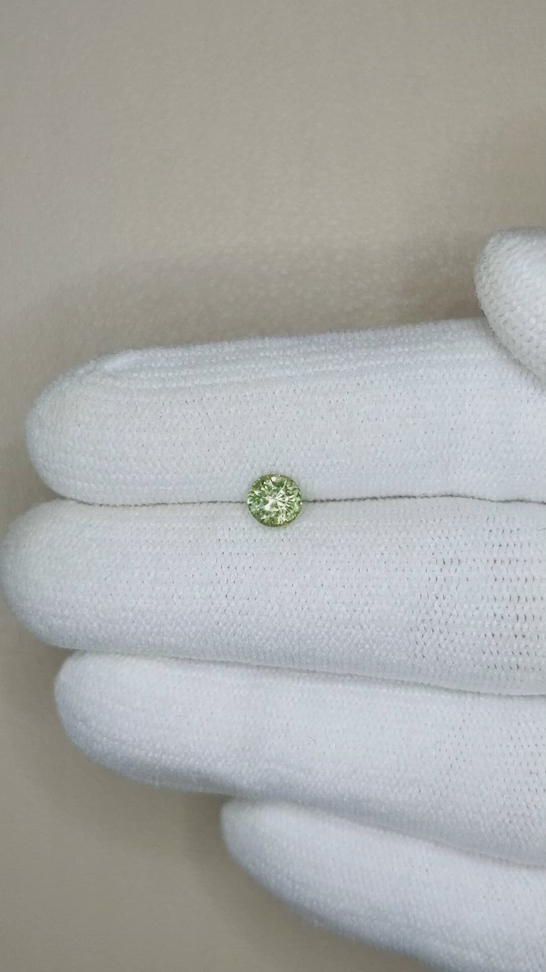 0.62 Ct. Green Sapphire from Madagascar Size Video