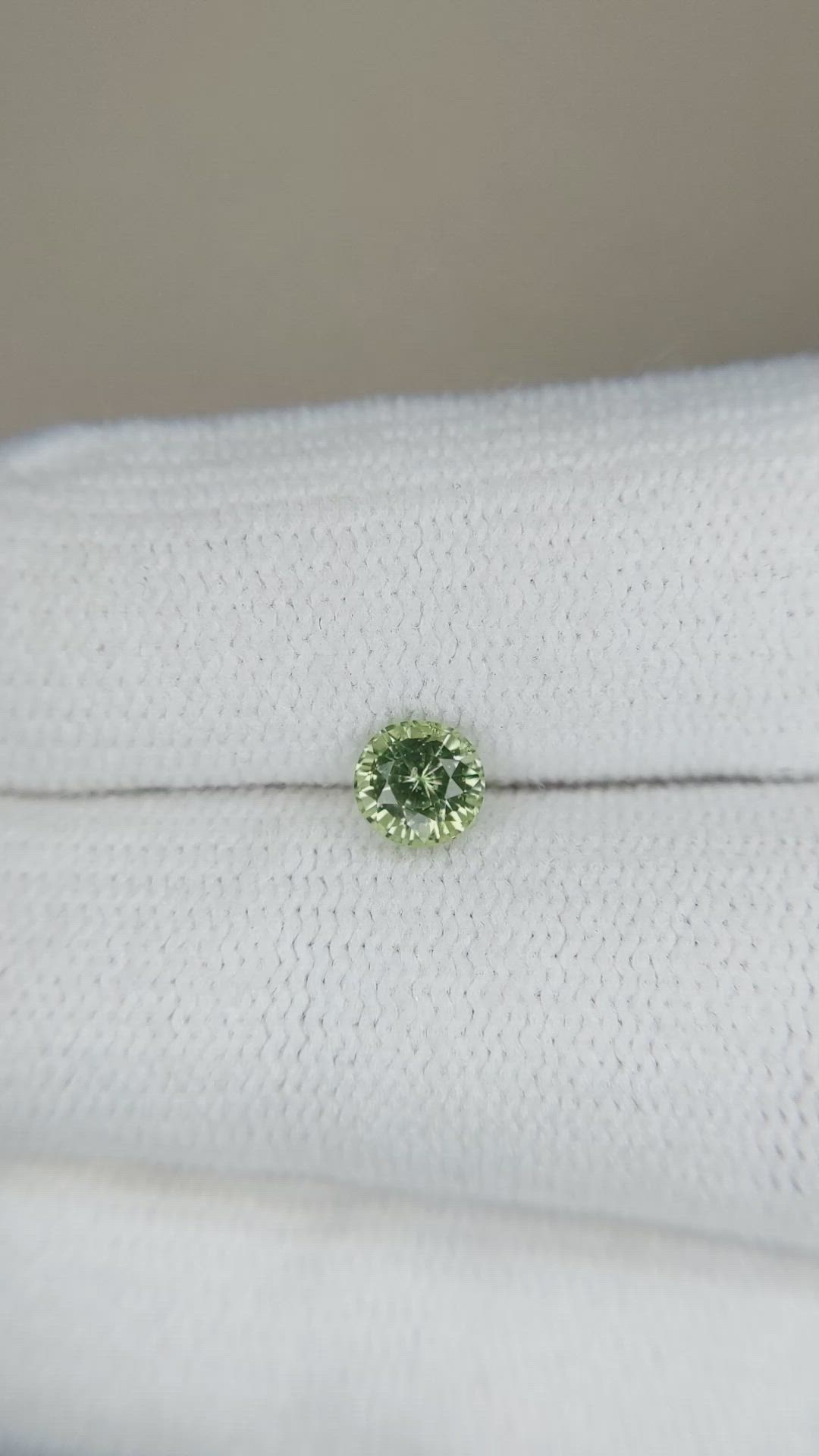 0.62 Ct. Green Sapphire from Madagascar Size Video
