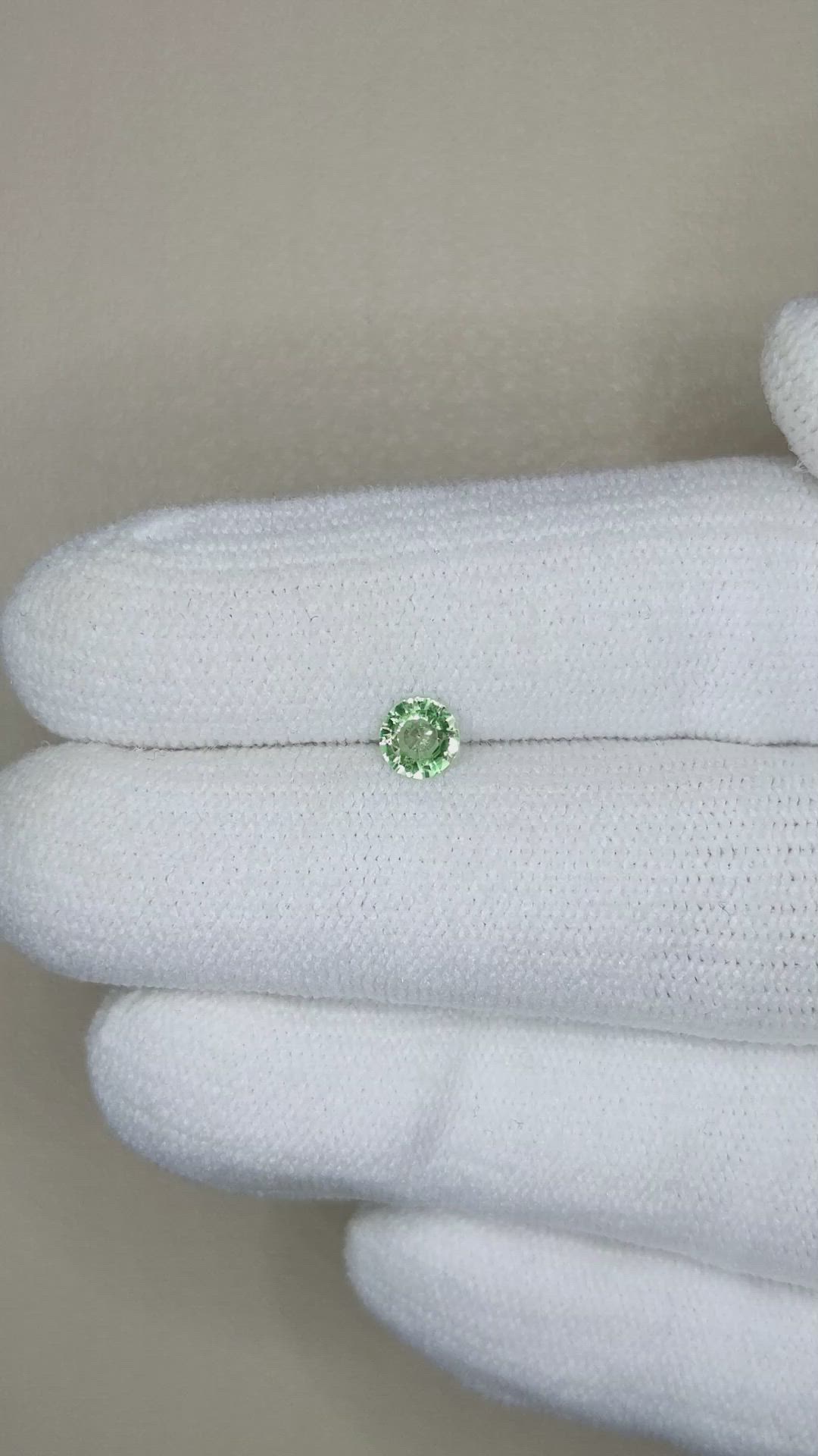 0.36 Ct. Green Sapphire from Madagascar Size Video
