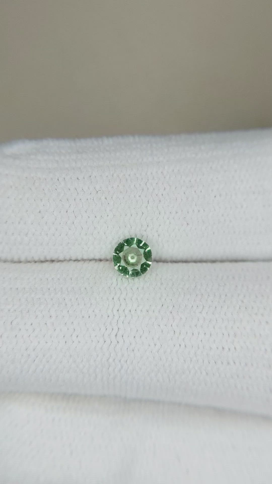 0.36 Ct. Green Sapphire from Madagascar Size Video