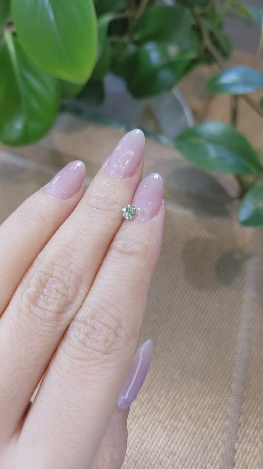 0.43 Ct. Green Sapphire from Madagascar Size Video