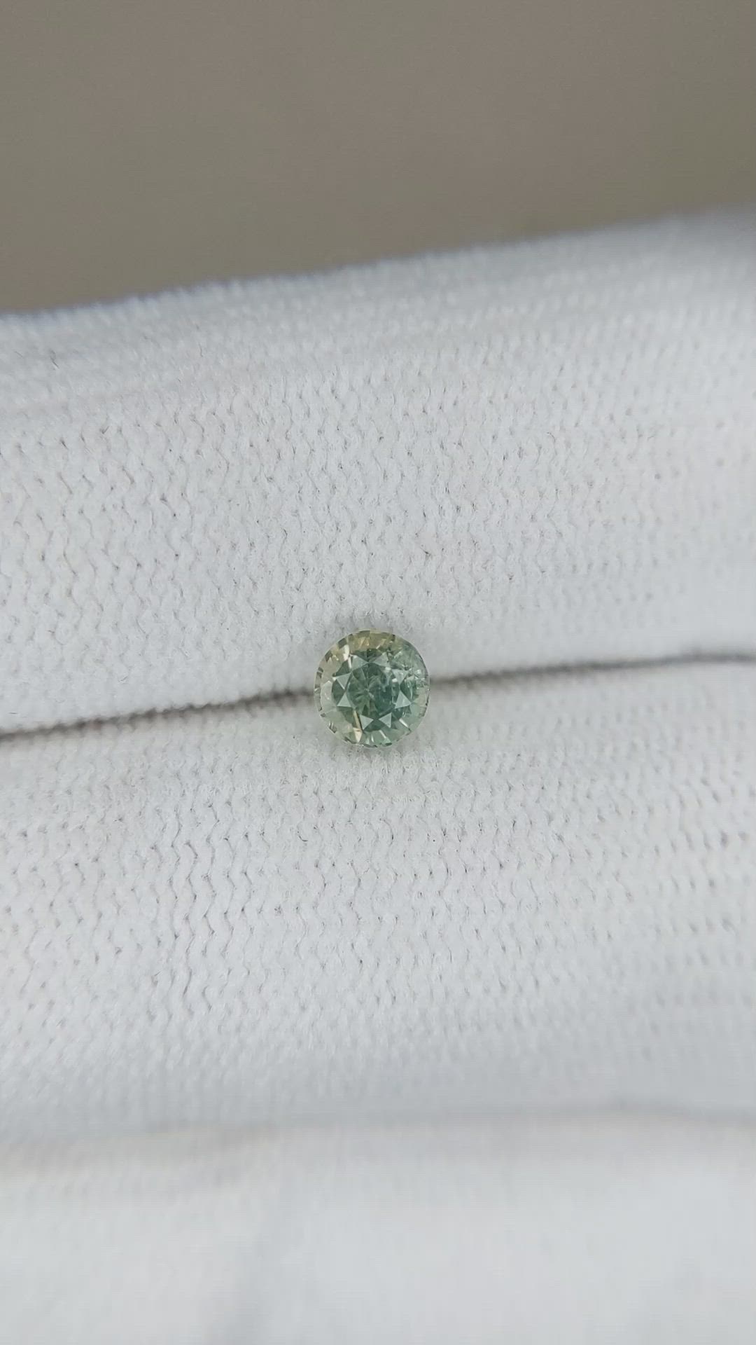 0.43 Ct. Green Sapphire from Madagascar Size Video
