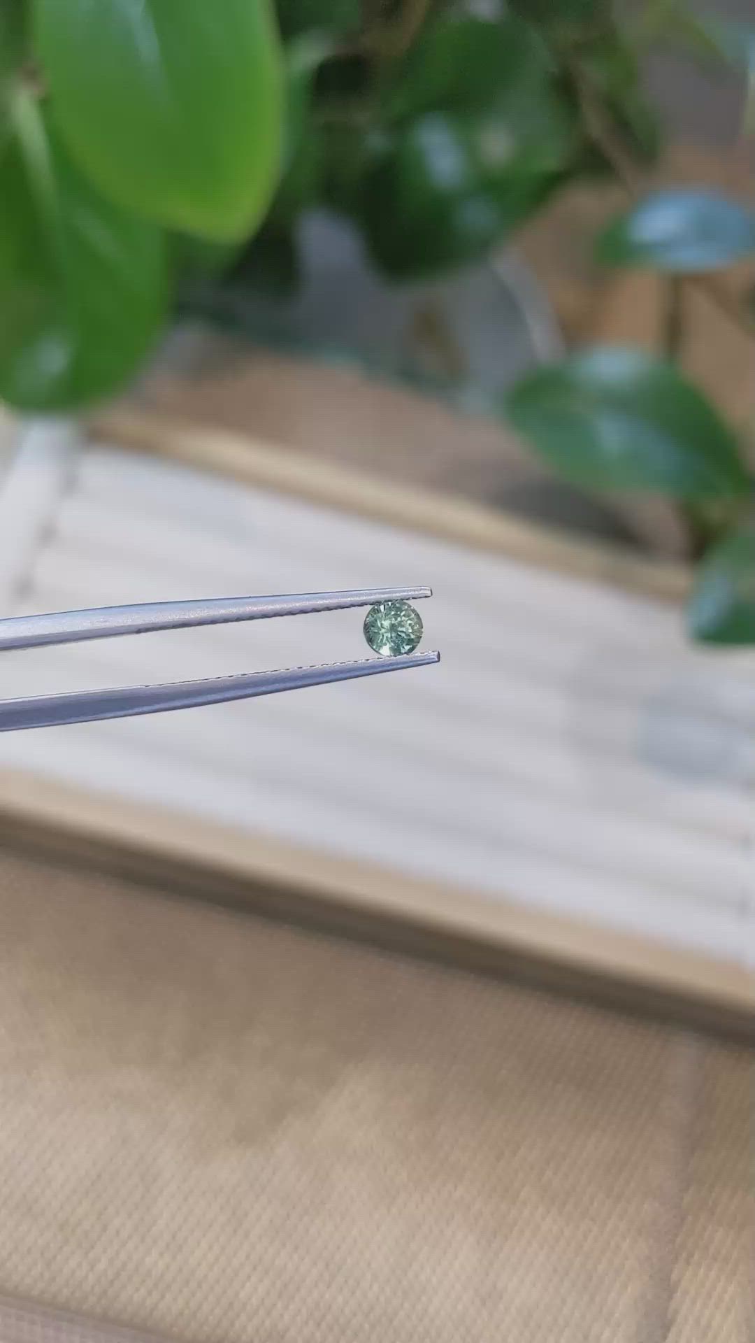 0.43 Ct. Green Sapphire from Madagascar Size Video