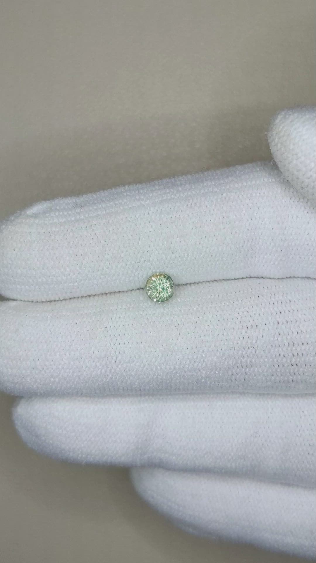 0.43 Ct. Green Sapphire from Madagascar Size Video