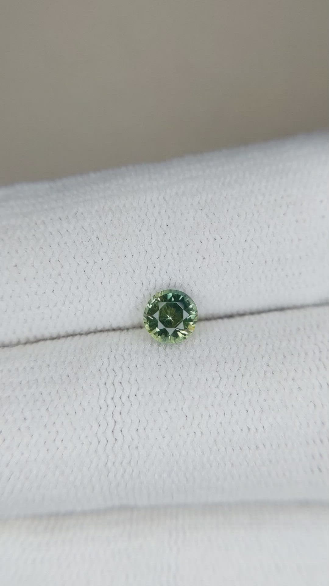 0.56 Ct. Bluish Green Sapphire from Madagascar Size Video