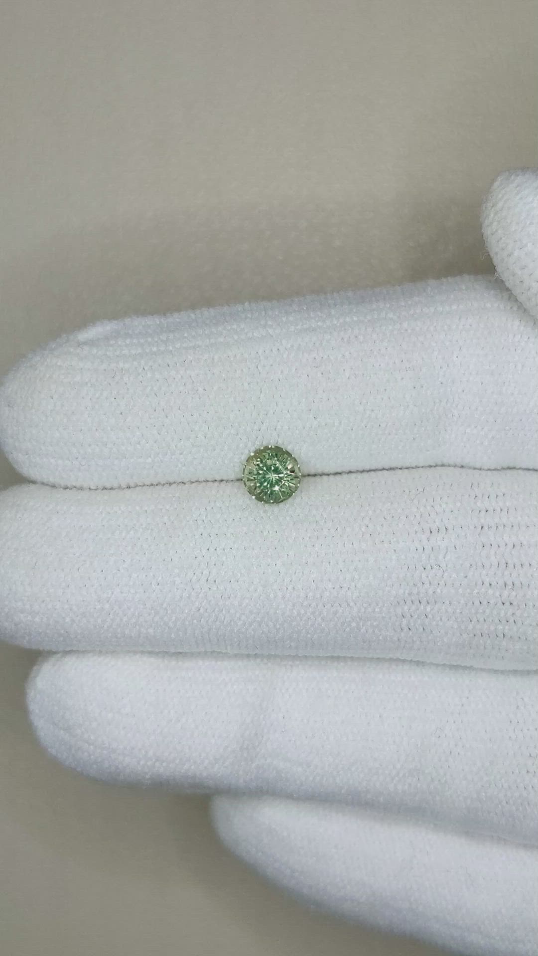 0.56 Ct. Green Sapphire from Madagascar Size Video