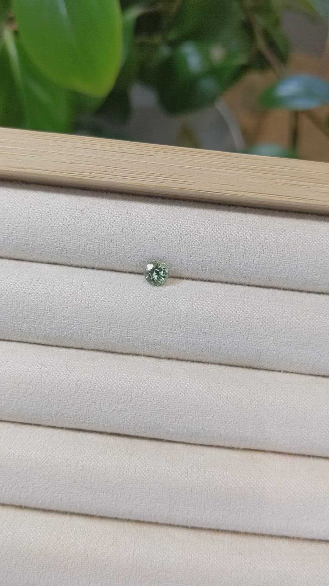 0.56 Ct. Green Sapphire from Madagascar Size Video