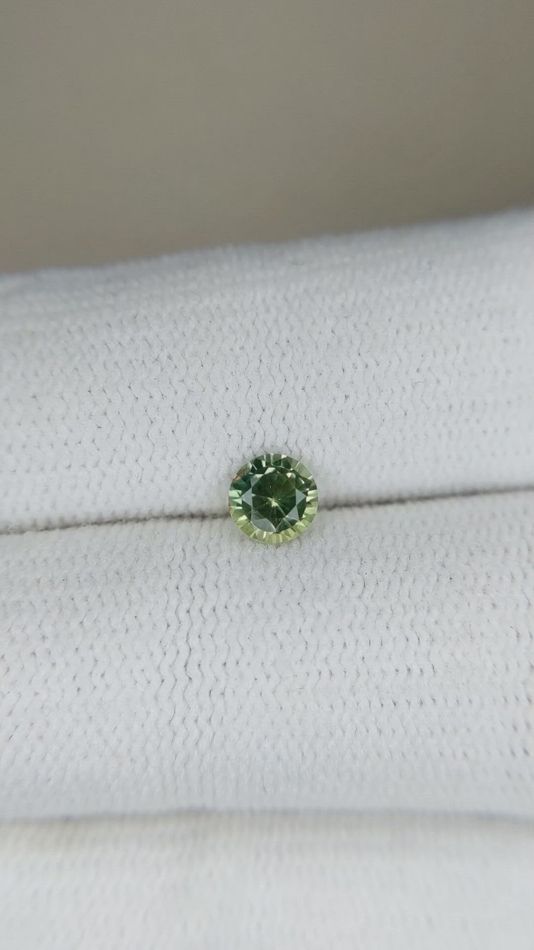 0.45 Ct. Bluish Green Sapphire from Madagascar Size Video