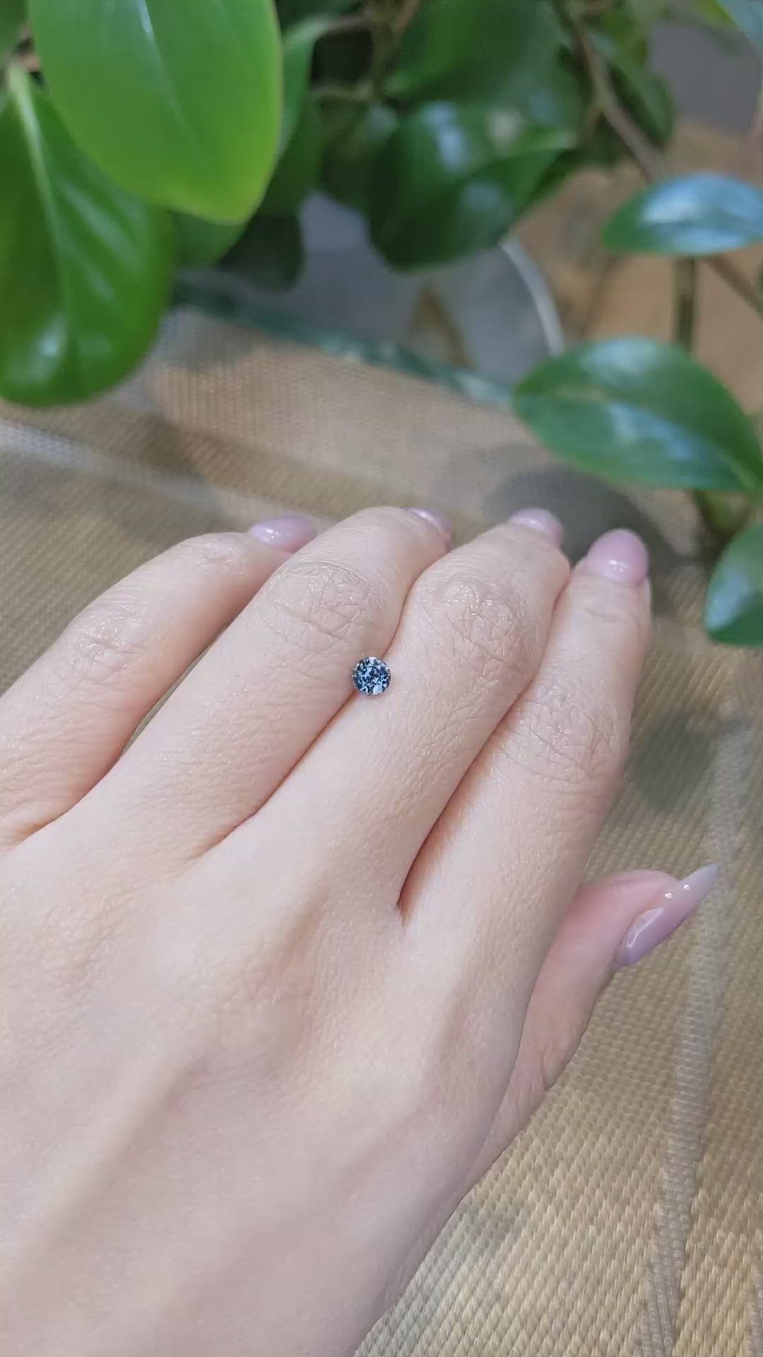 0.42 Ct. Blue Sapphire from Madagascar Size Video