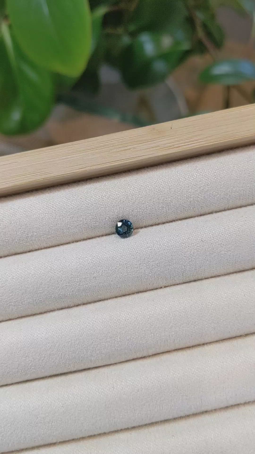 0.58 Ct. Greenish Blue Sapphire from Madagascar Size Video