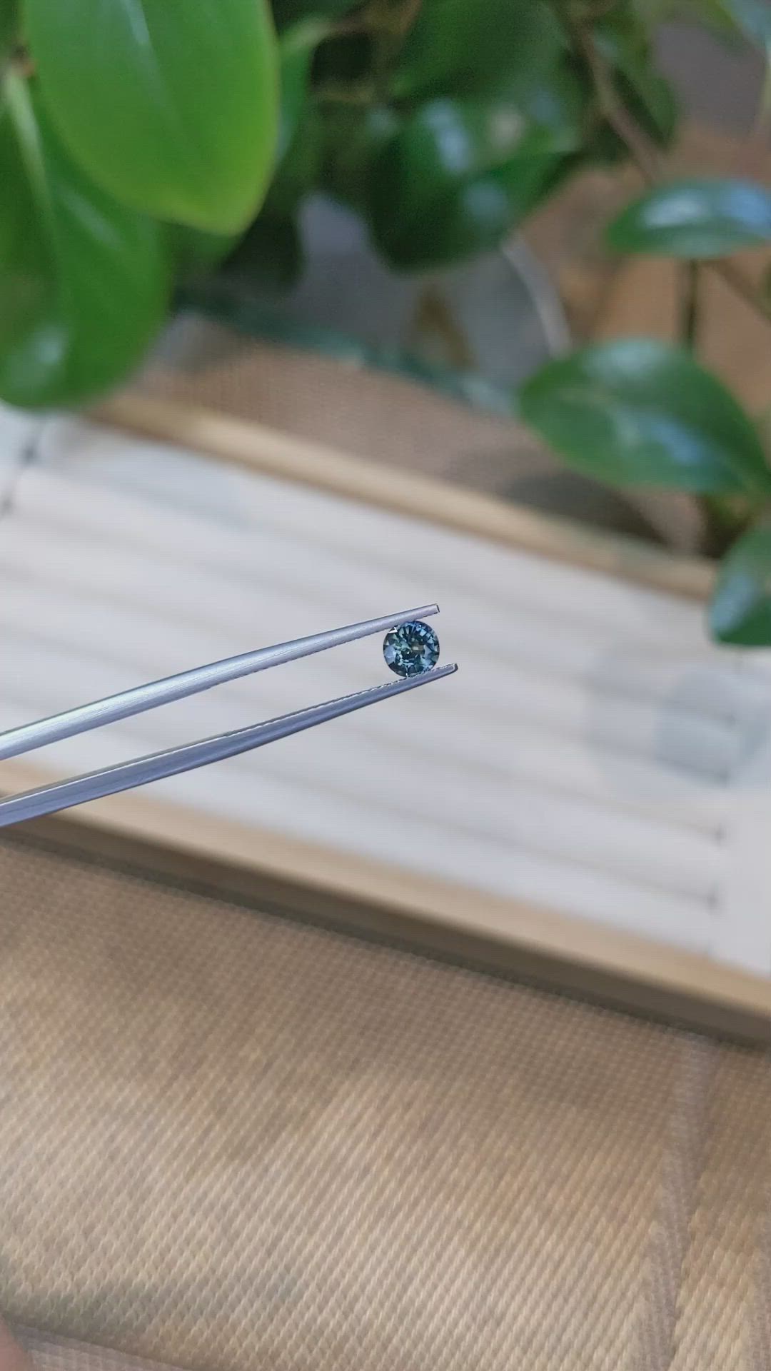 0.51 Ct. Greenish Blue Sapphire from Madagascar Size Video