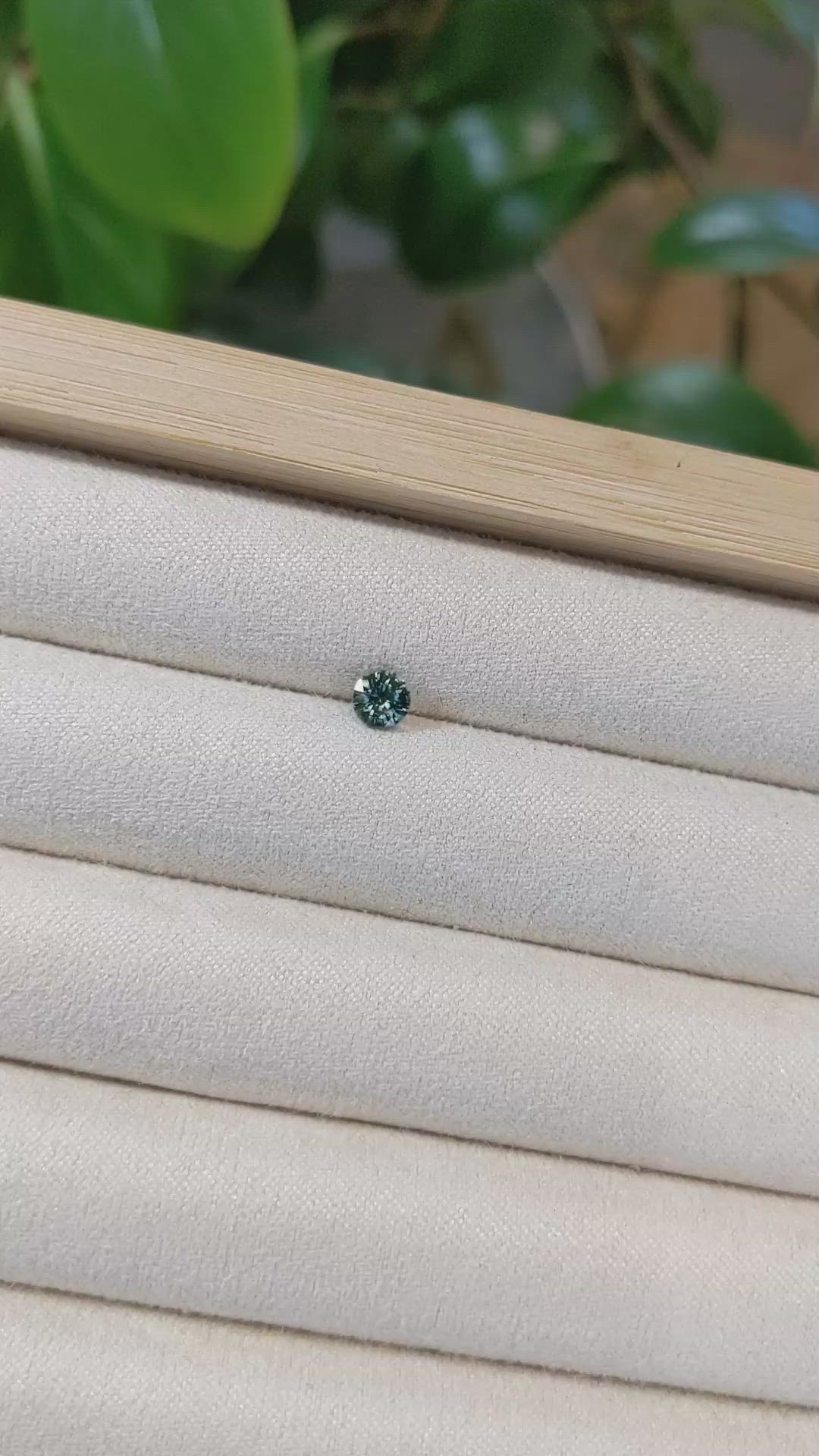 0.55 Ct. Greenish Brown Sapphire from Madagascar Size Video