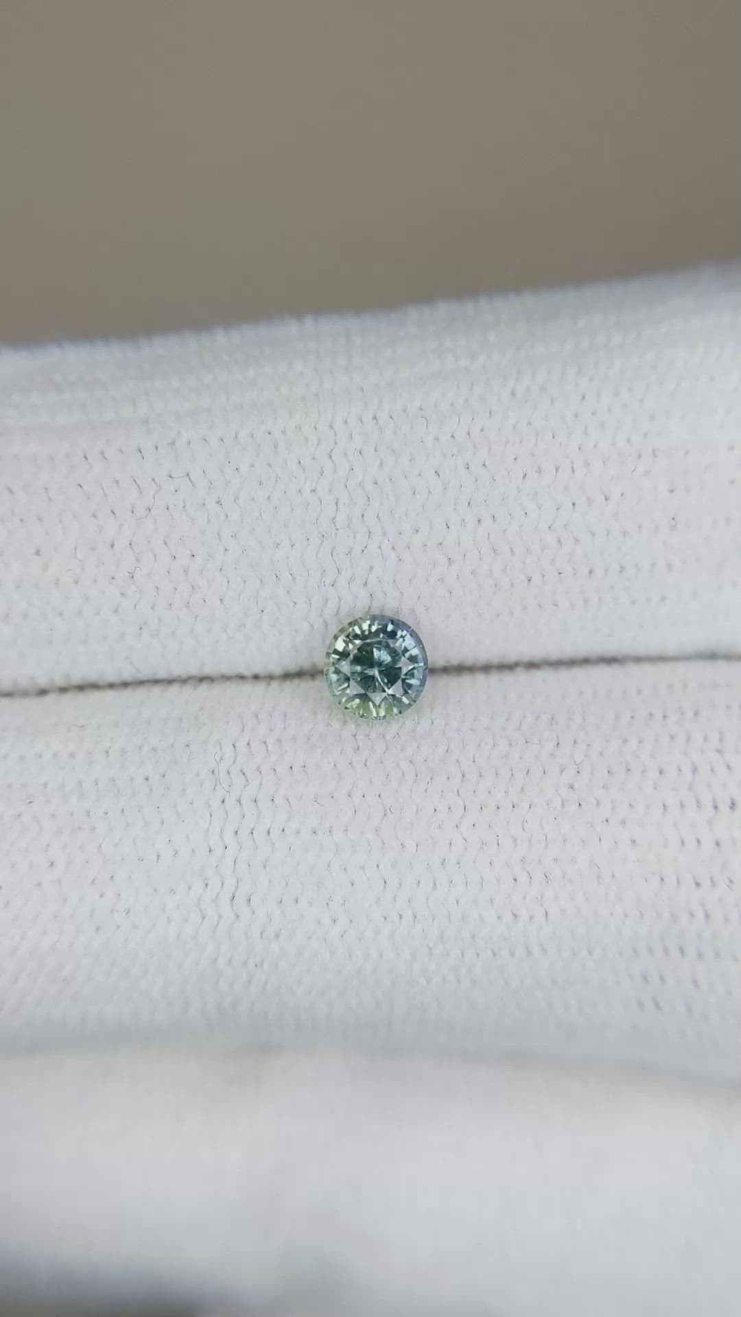 0.41 Ct. Greenish Blue Sapphire from Madagascar Size Video