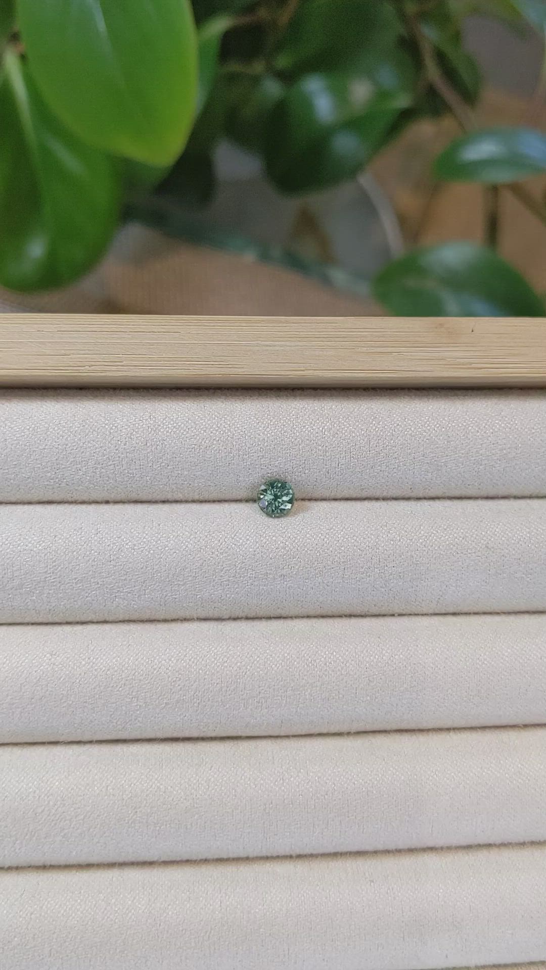 0.45 Ct. Greenish Blue Sapphire from Madagascar Size Video