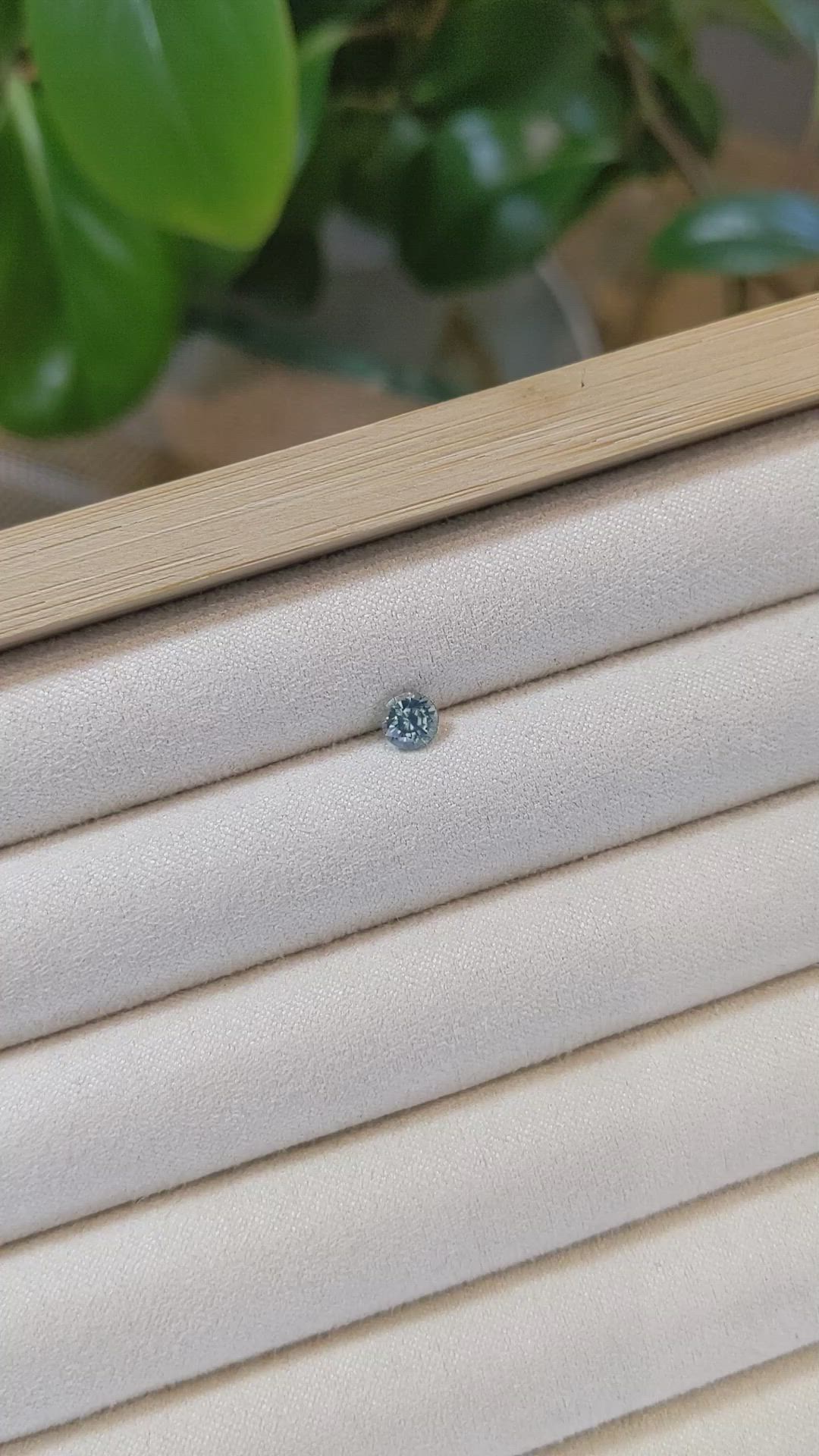 0.67 Ct. Greenish Blue Sapphire from Madagascar Size Video
