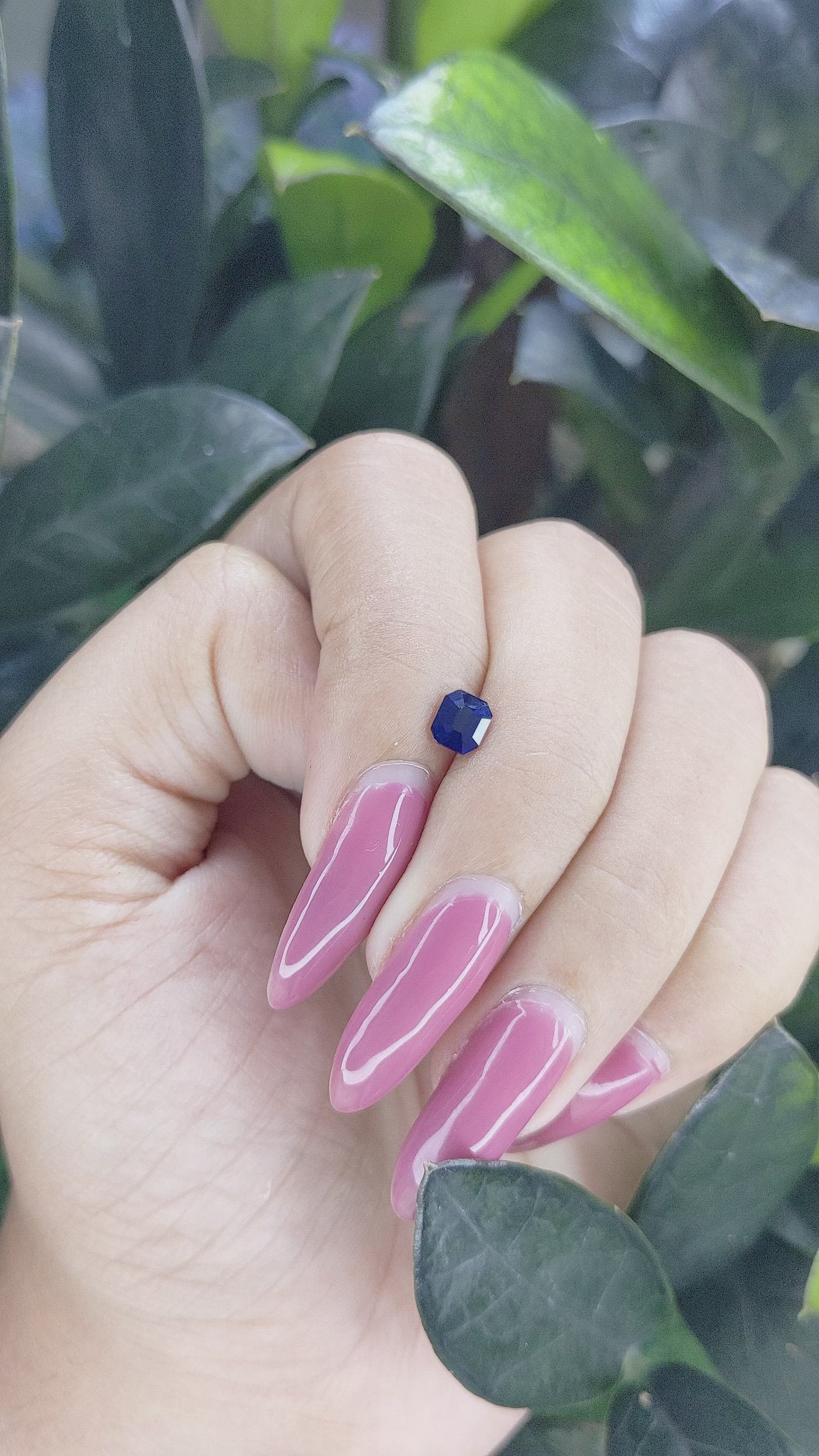 0.54 Ct. Blue Sapphire from Ceylon (Sri Lanka) Size Video