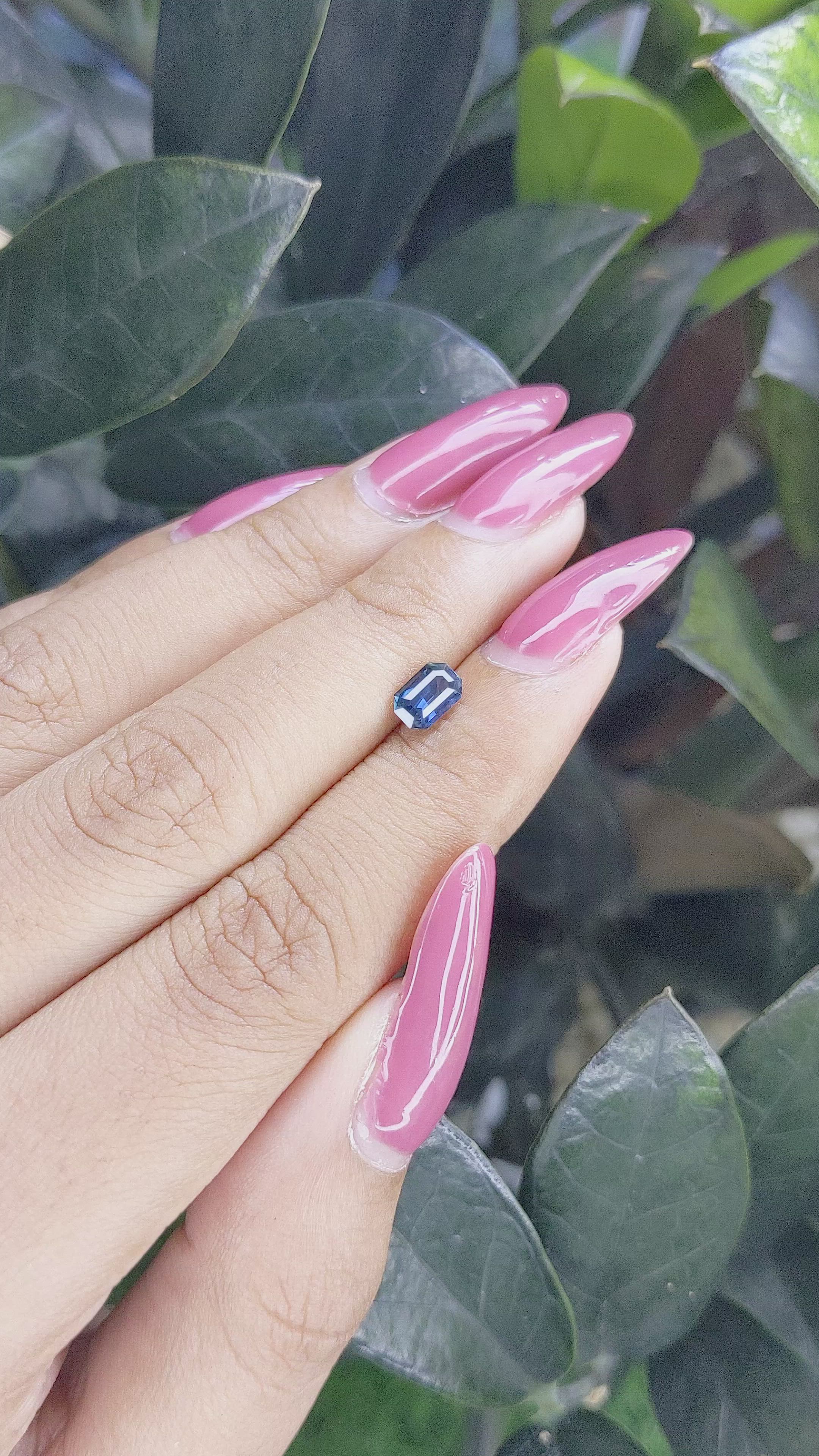 0.79 Ct. Blue Sapphire from Ceylon (Sri Lanka) Size Video