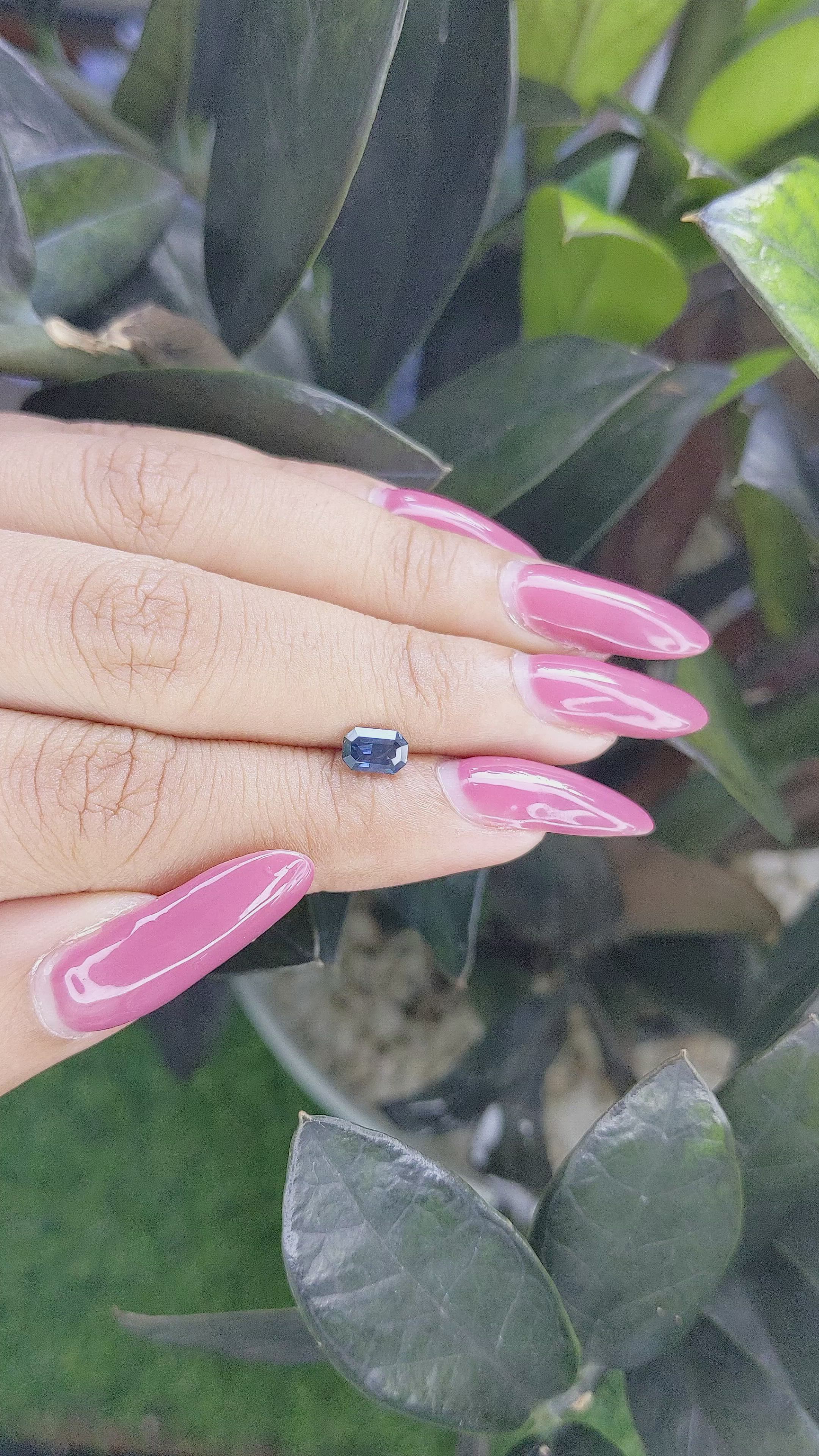 0.79 Ct. Blue Sapphire from Ceylon (Sri Lanka) Size Video