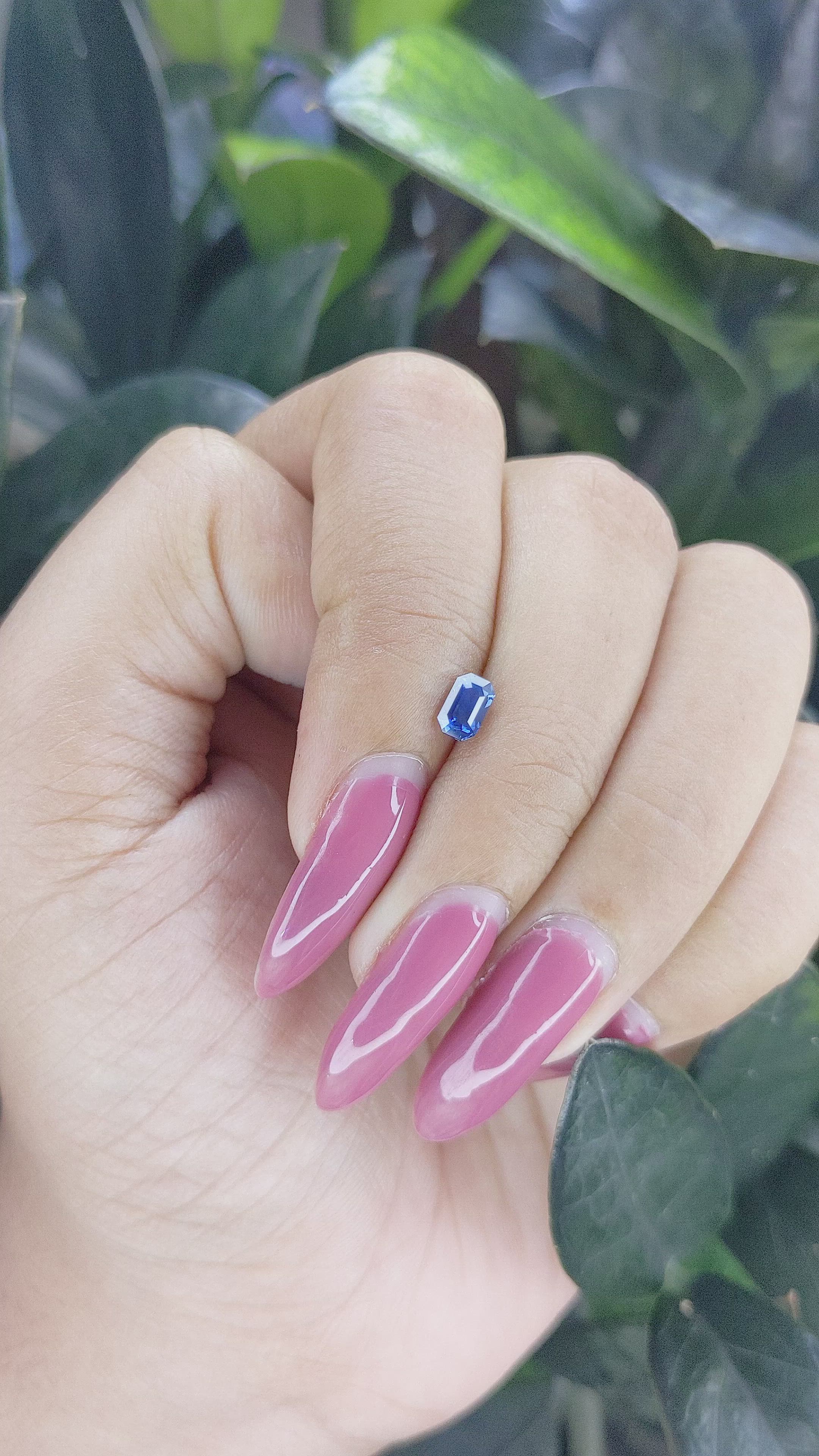 0.54 Ct. Blue Sapphire from Ceylon (Sri Lanka) Size Video