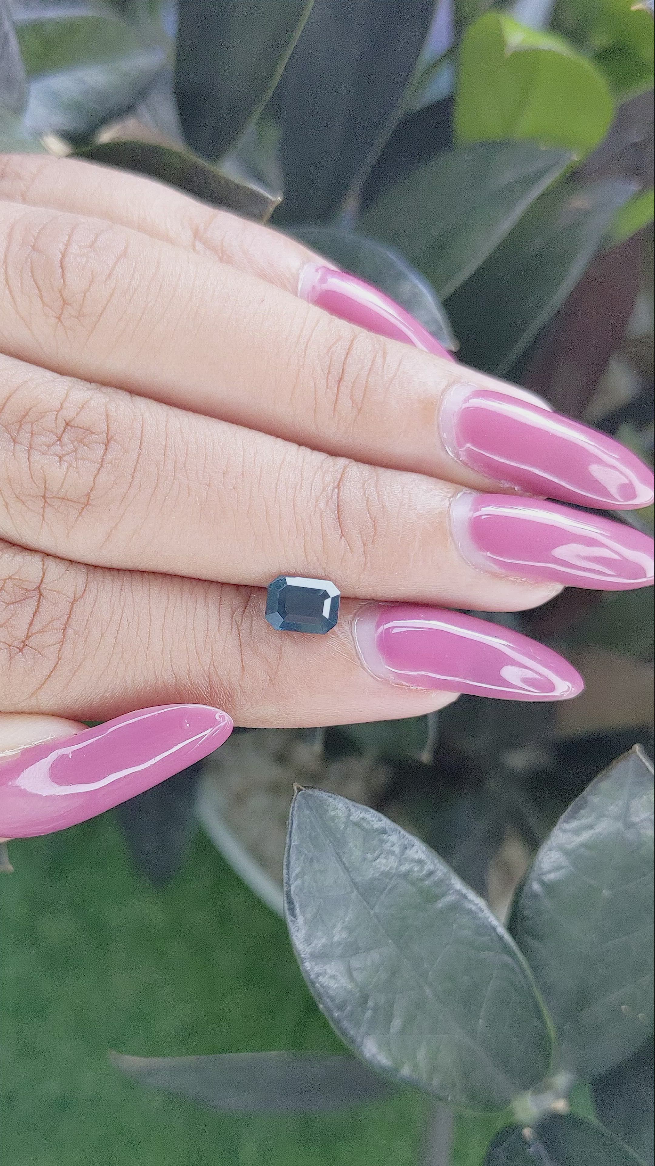 1.10 Ct. Greenish Blue Sapphire from Ceylon (Sri Lanka) Size Video