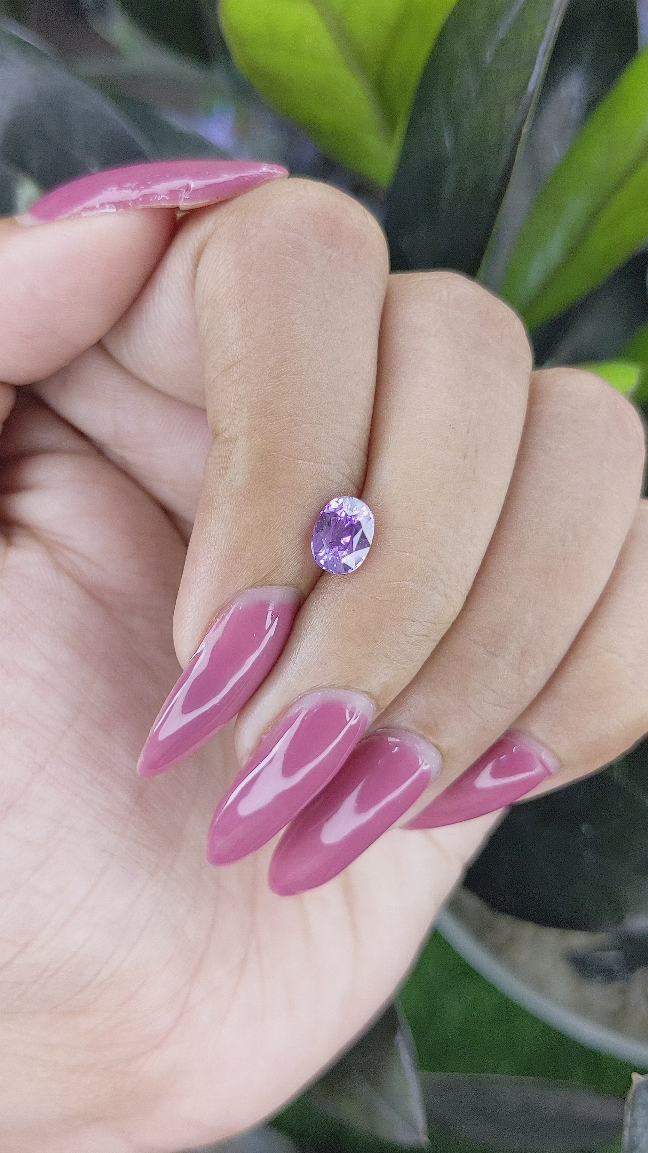 1.10 Ct. Purple Sapphire from Madagascar Size Video