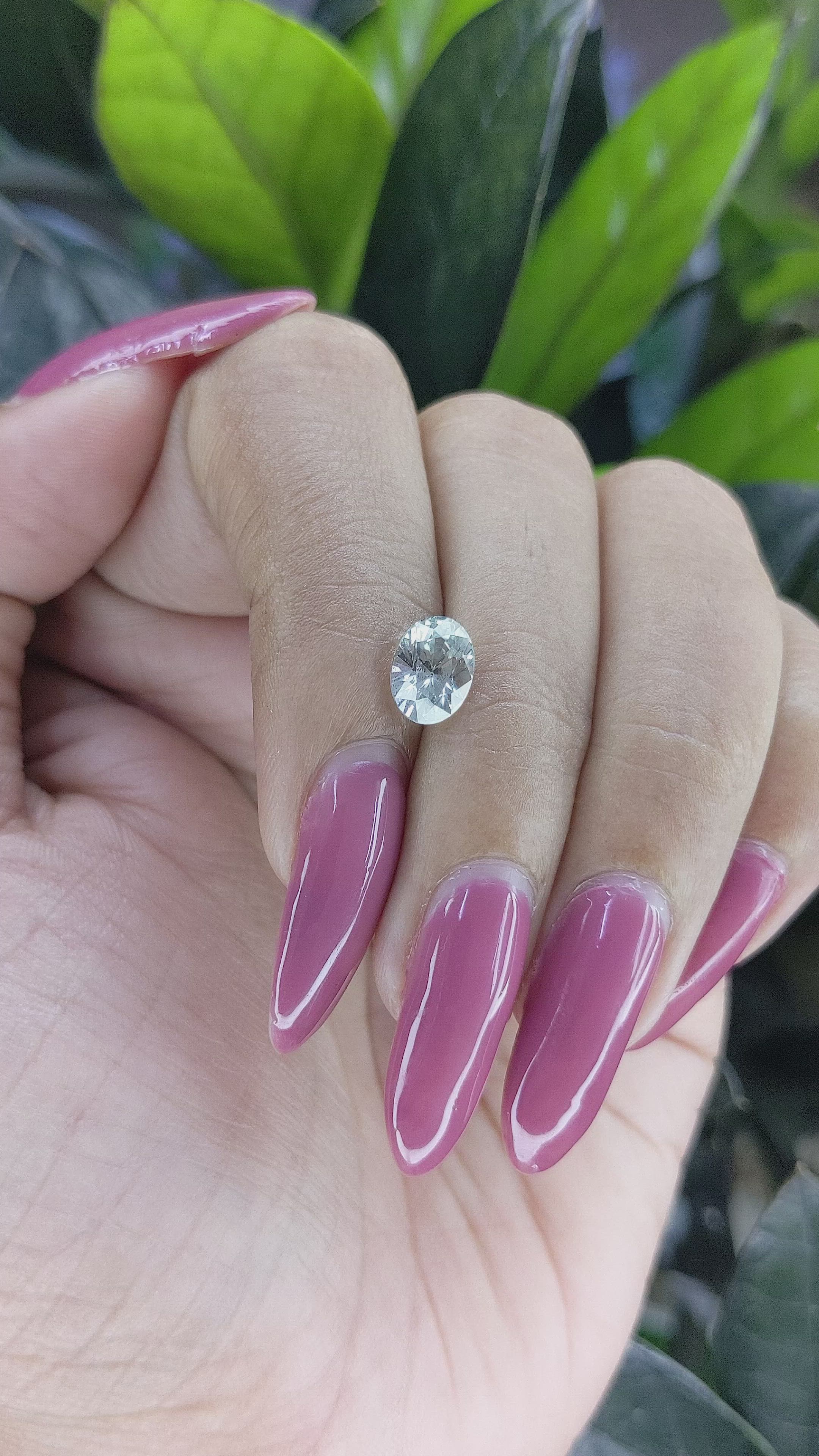 1.66 Ct. White Sapphire from Madagascar Size Video