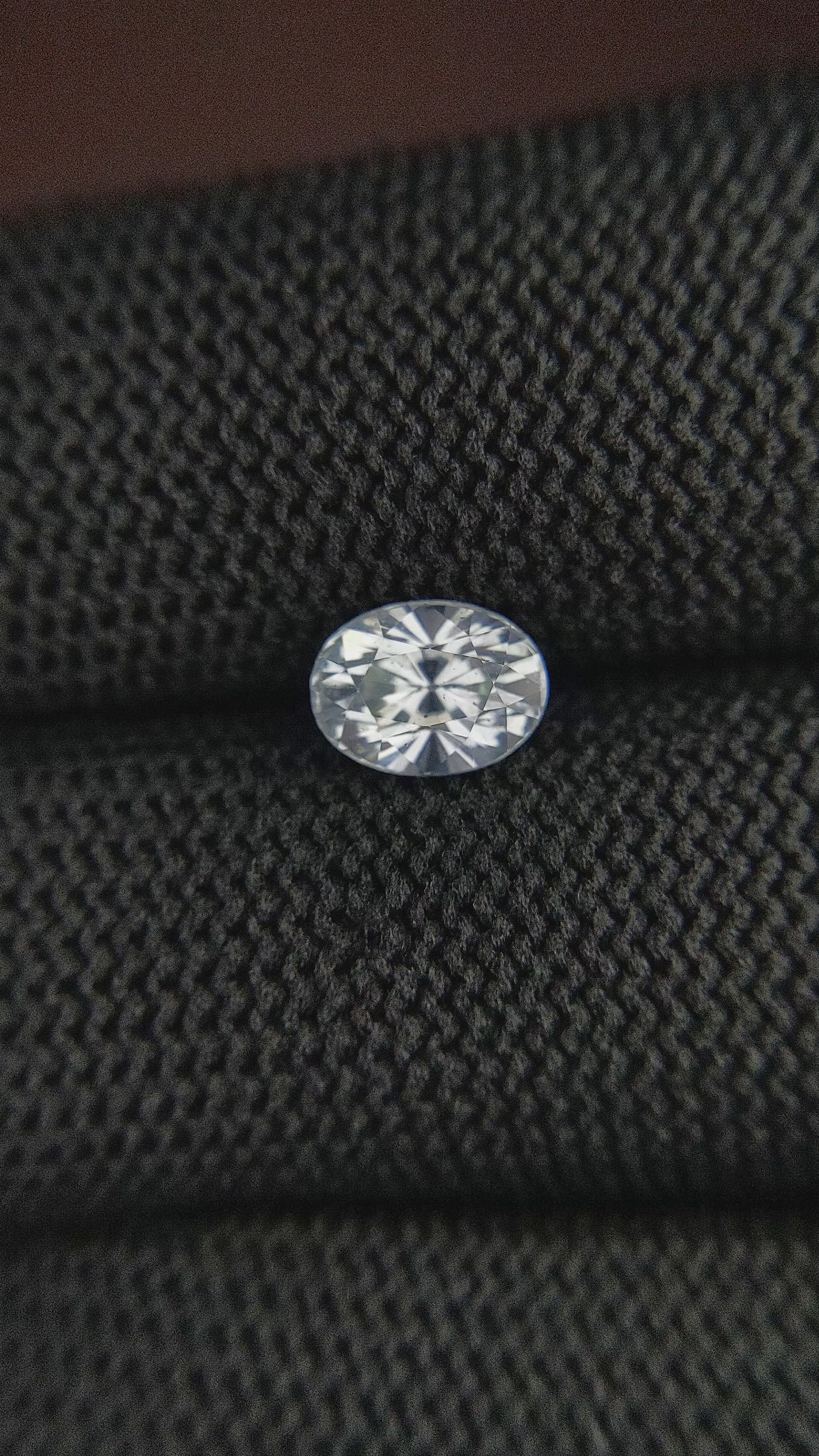 1.66 Ct. White Sapphire from Madagascar Size Video