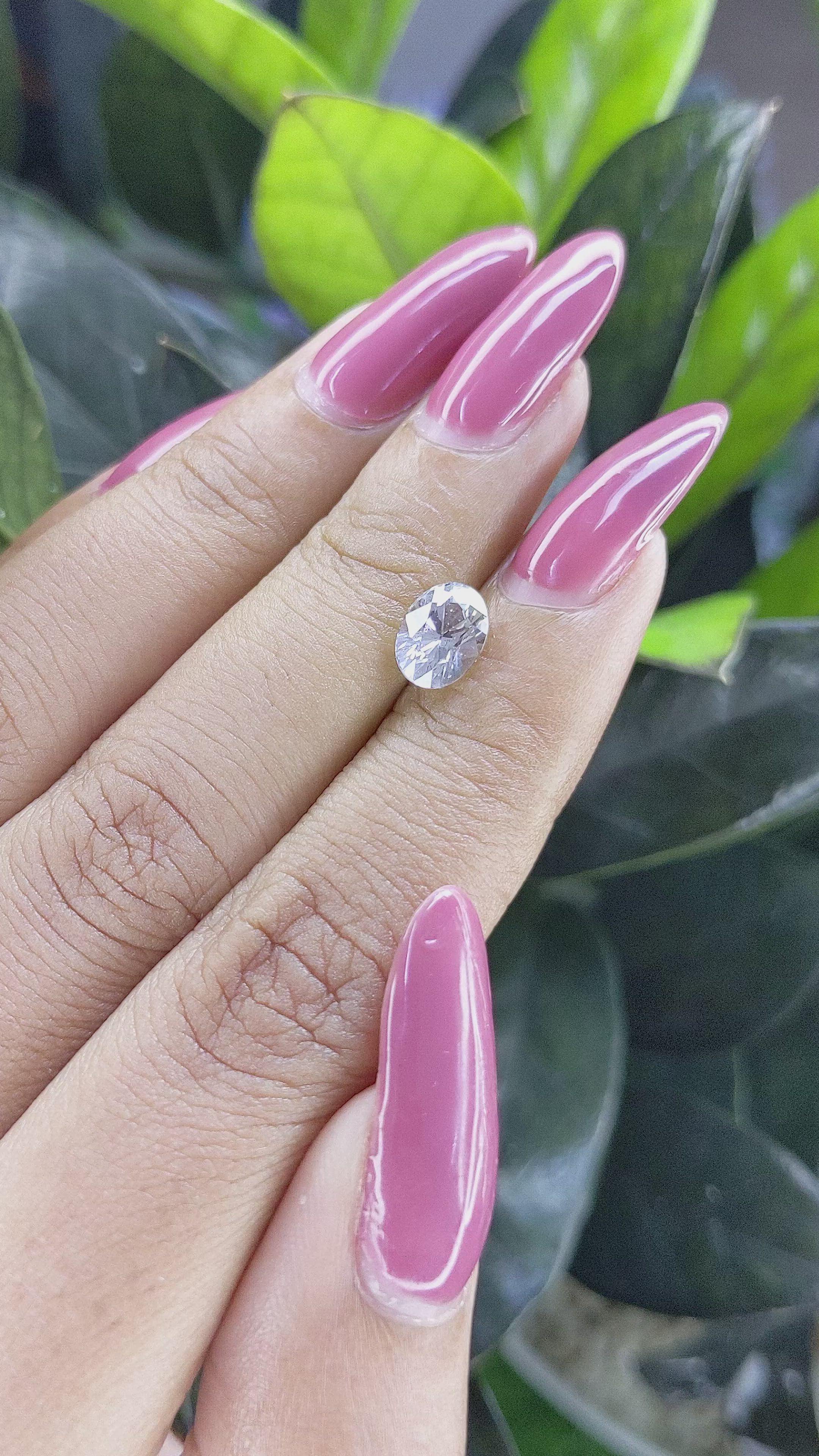 1.66 Ct. White Sapphire from Madagascar Size Video