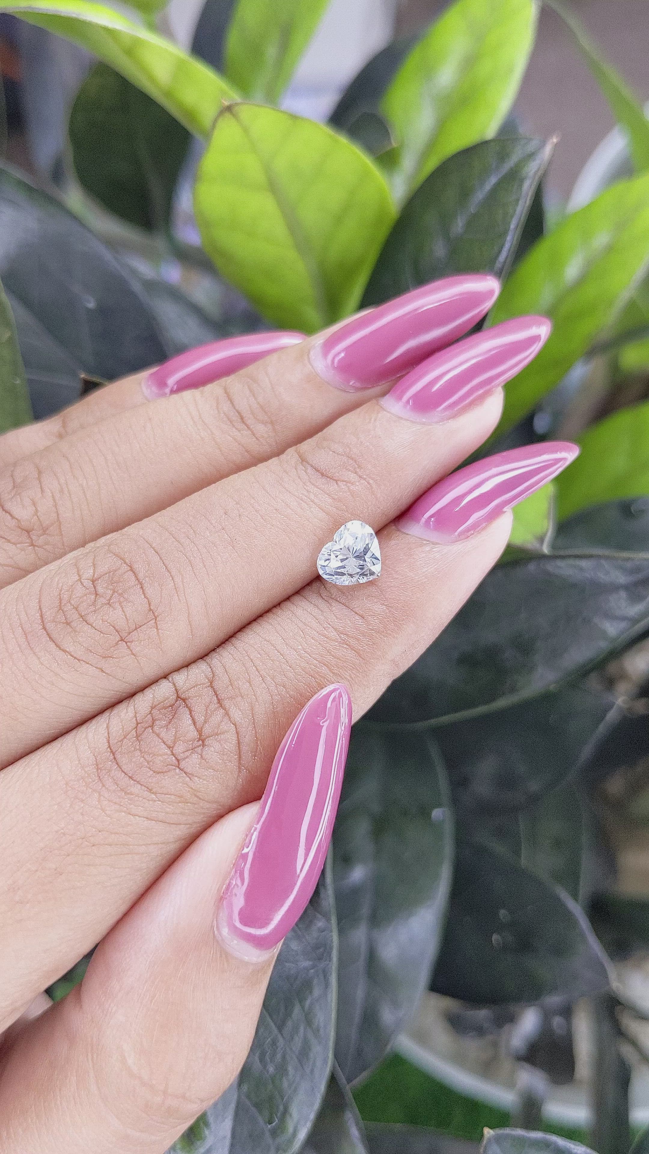 1.54 Ct. White Sapphire from Ceylon (Sri Lanka) Size Video