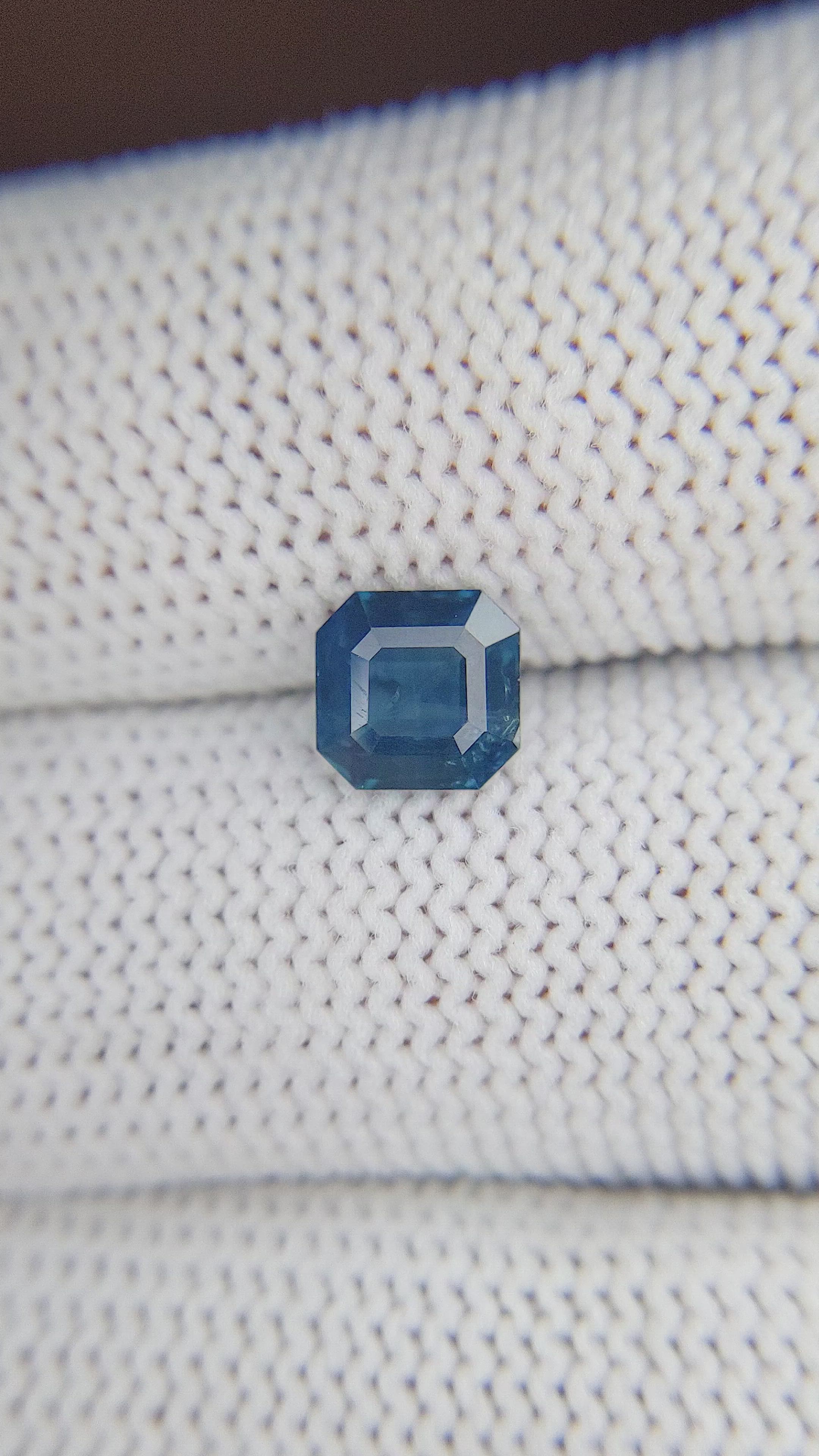 1.54 Ct. Greenish Blue Sapphire from Madagascar Size Video