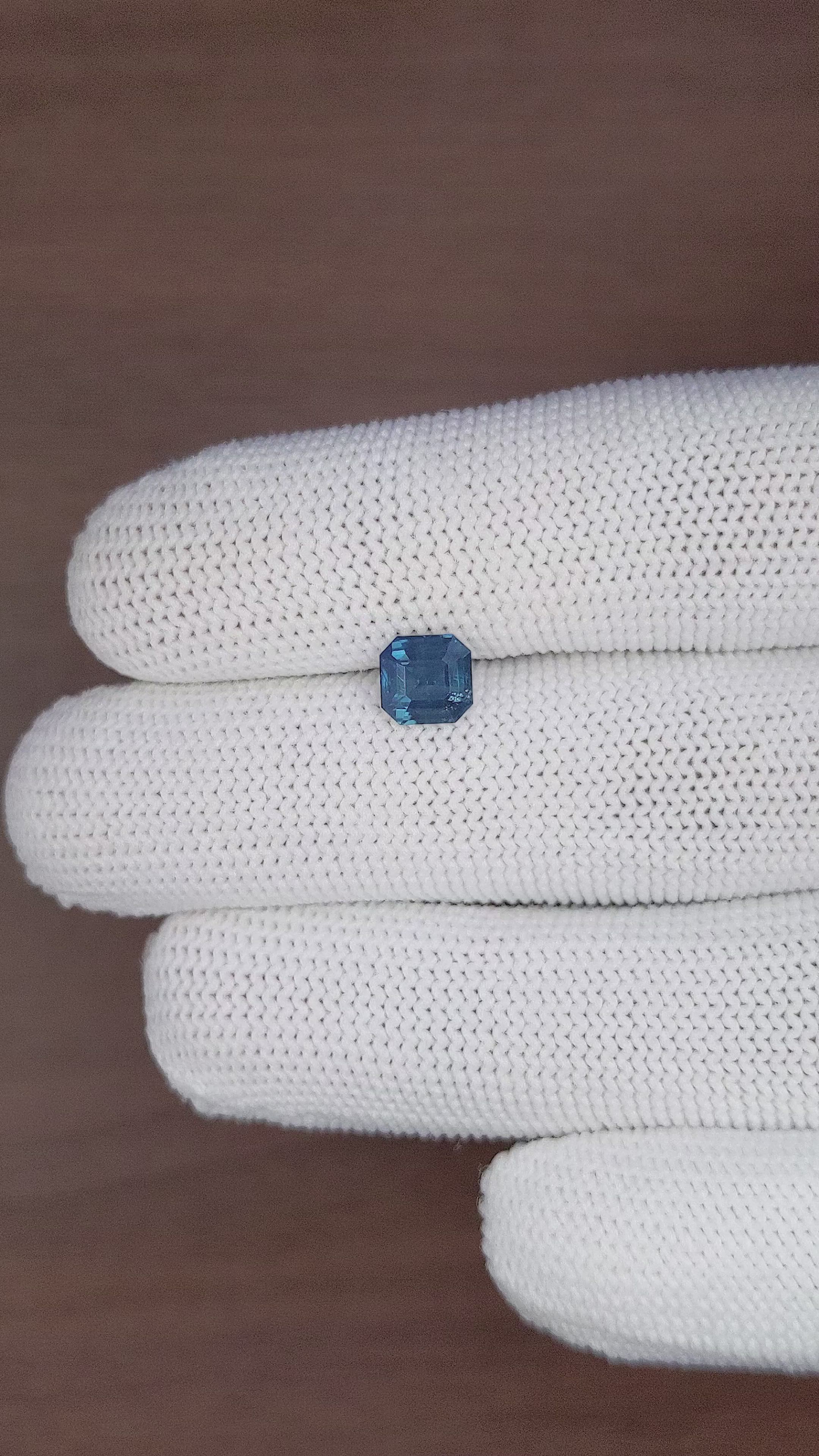1.54 Ct. Greenish Blue Sapphire from Madagascar Size Video
