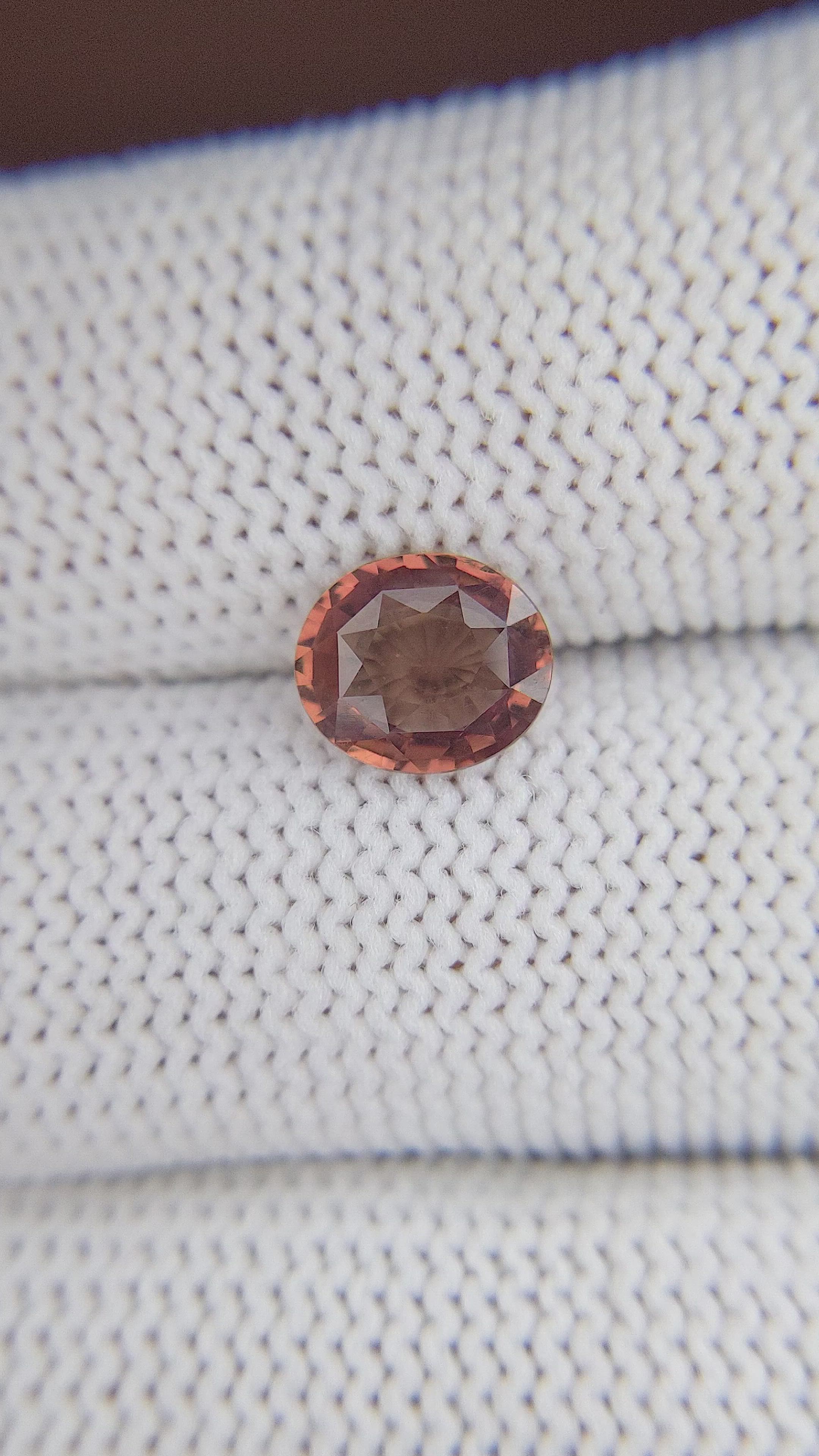 1.55 Ct. Brown Sapphire from Madagascar Size Video