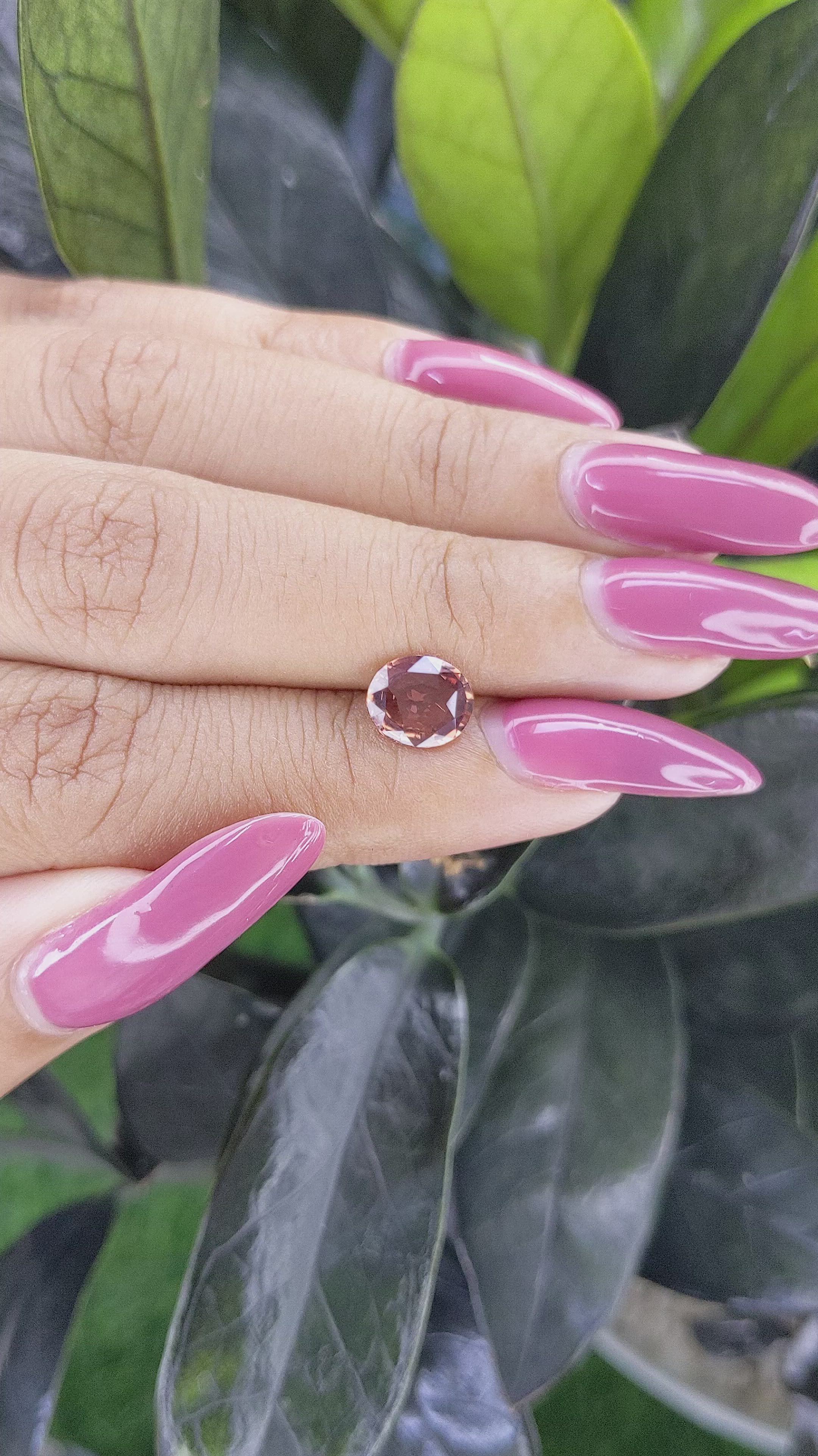 1.55 Ct. Brown Sapphire from Madagascar Size Video