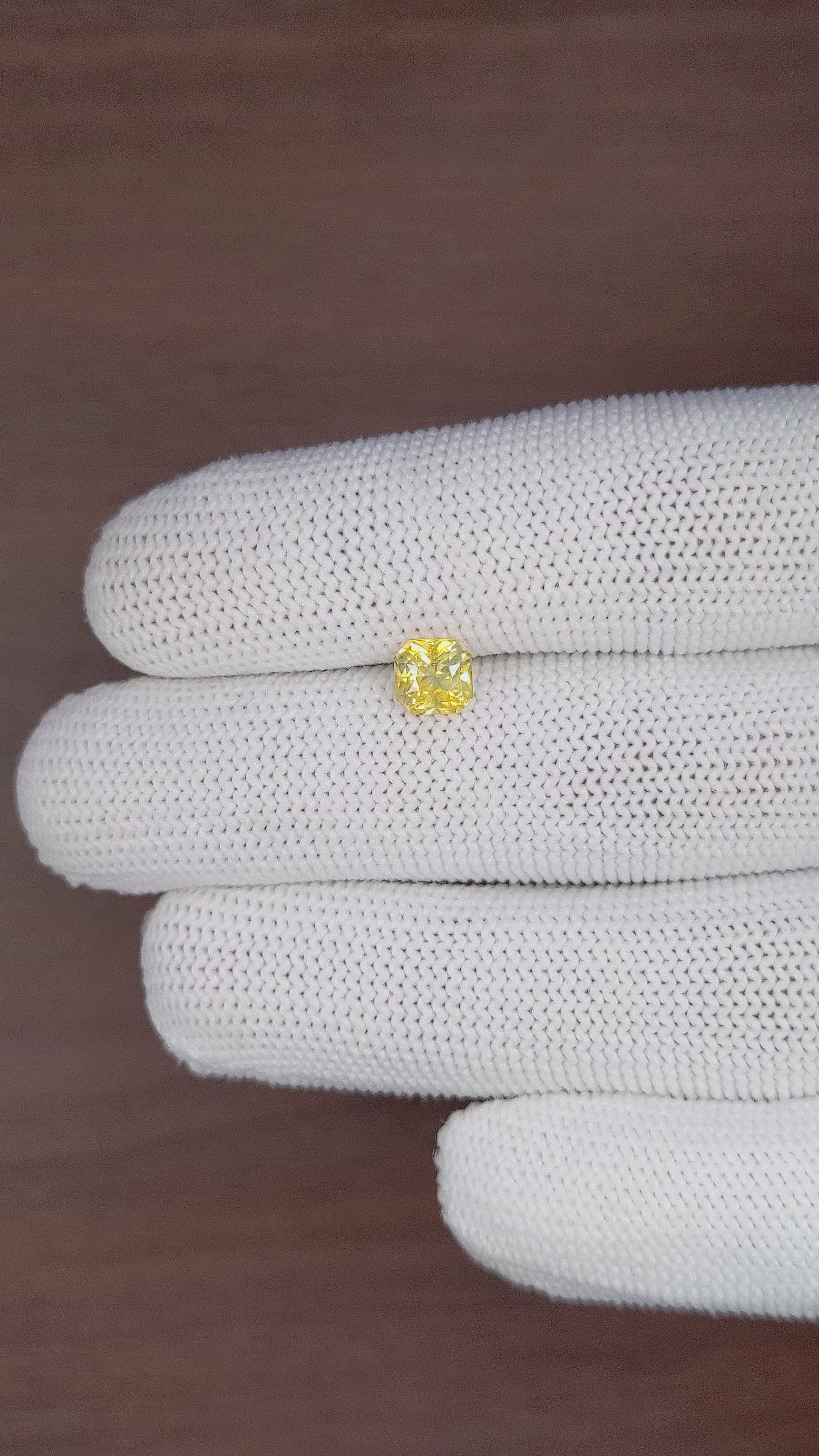 1.21 Ct. Yellow Sapphire from Ceylon (Sri Lanka) Size Video