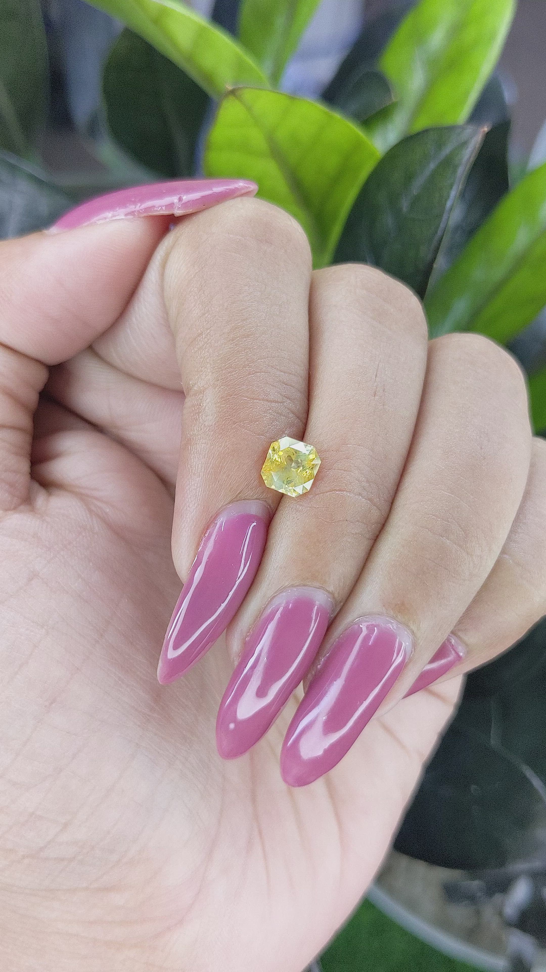 1.21 Ct. Yellow Sapphire from Ceylon (Sri Lanka) Size Video