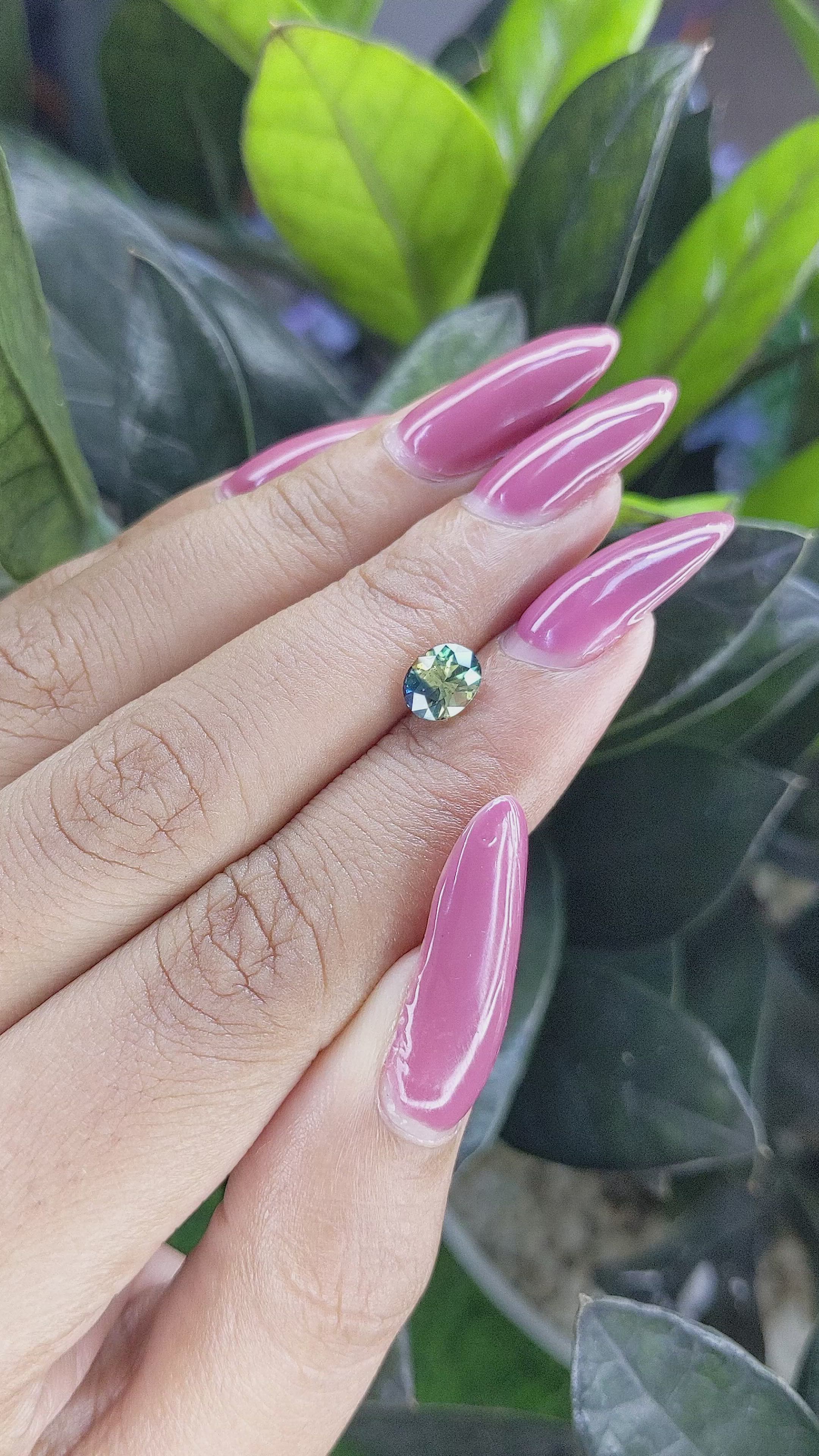 1.18 Ct. Bi Color Sapphire from Madagascar Size Video