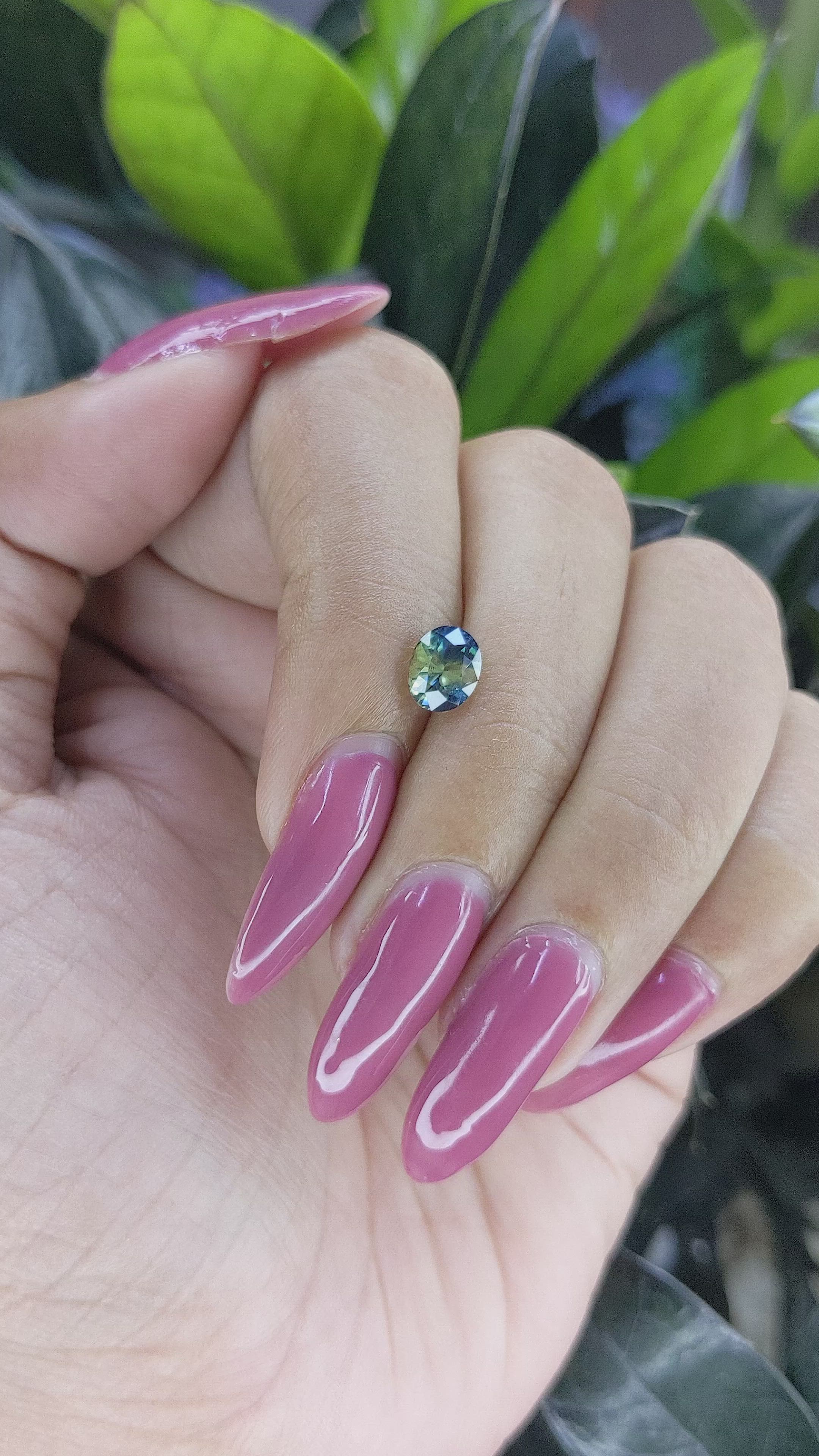 1.18 Ct. Bi Color Sapphire from Madagascar Size Video