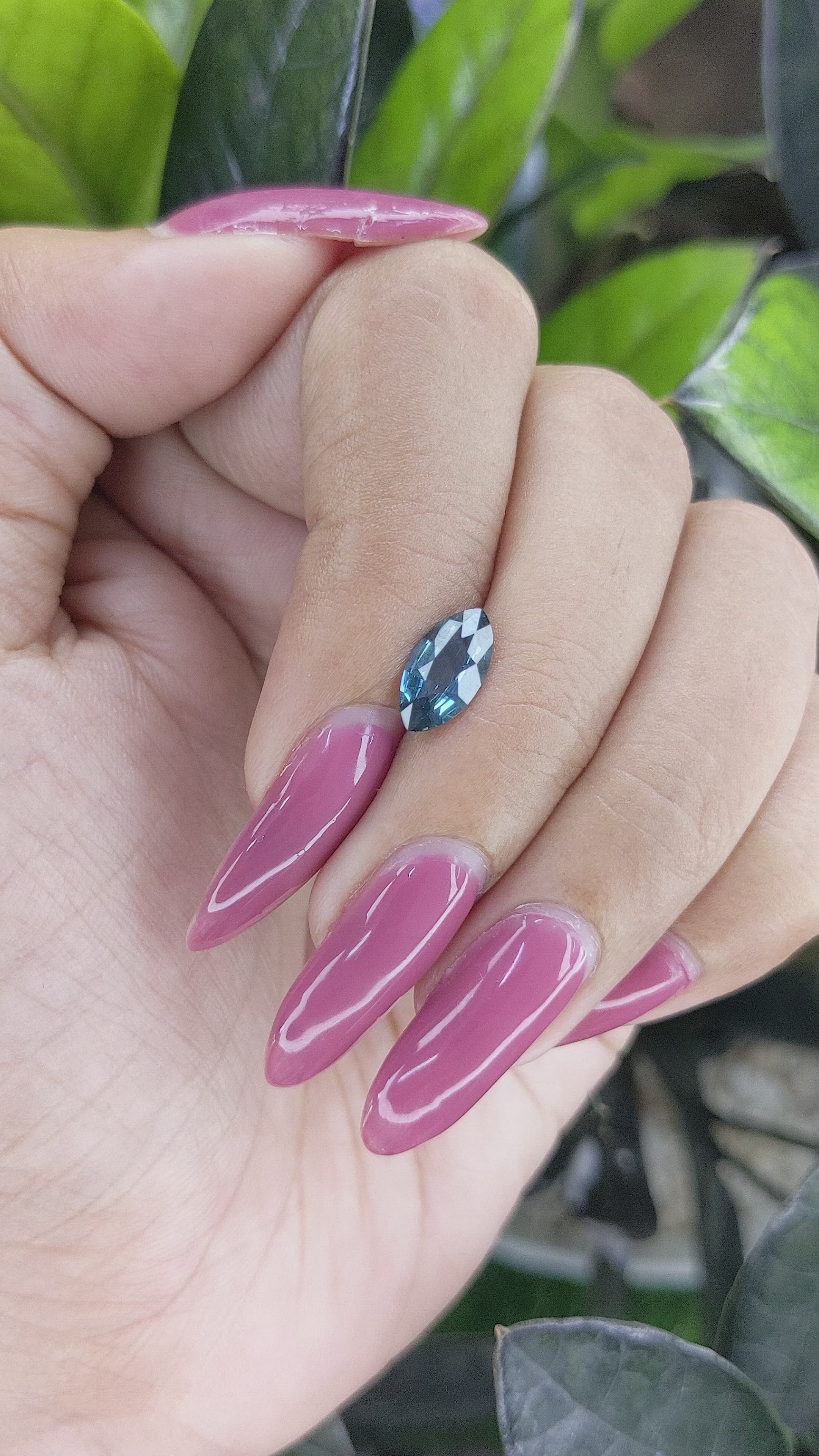 1.25 Ct. Greenish Blue Sapphire from Madagascar Size Video