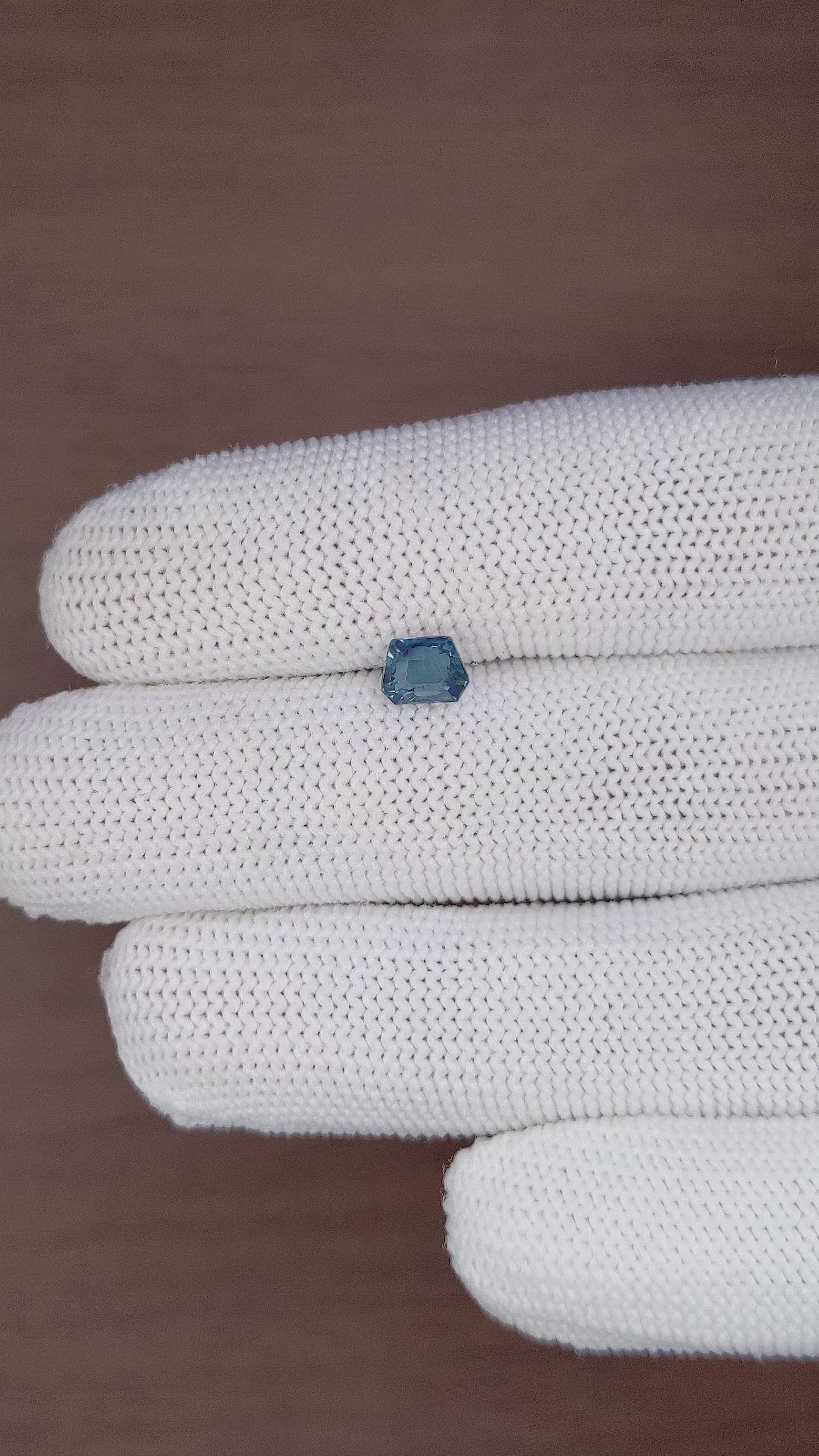 1.03 Ct. Greenish Blue Sapphire from Madagascar Size Video