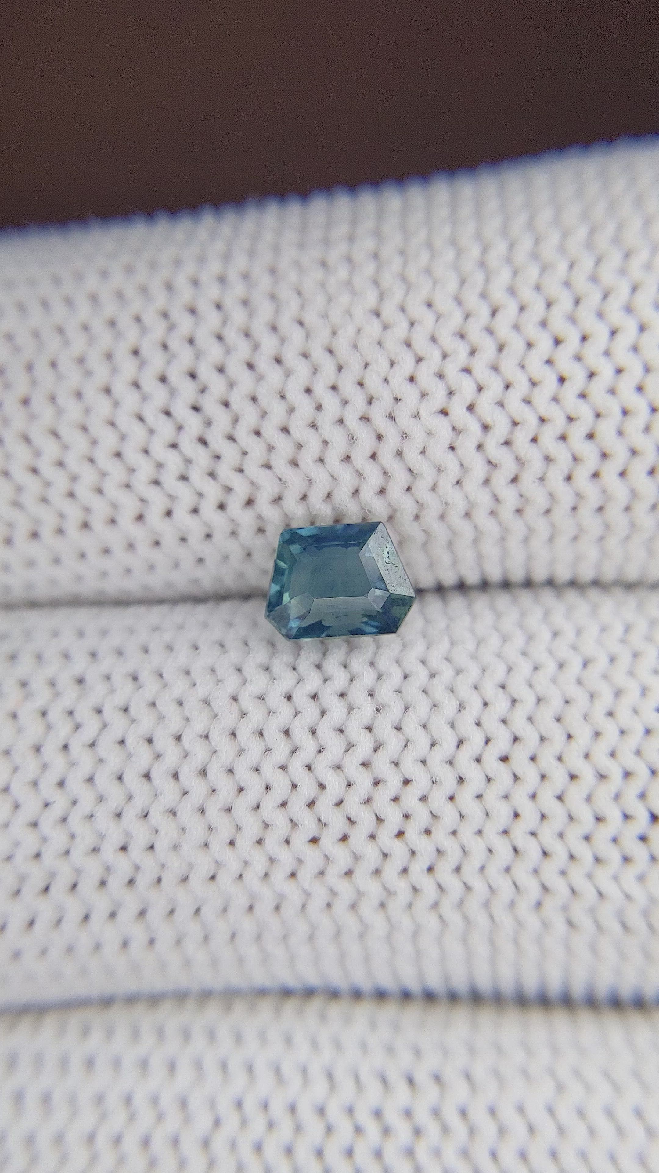 1.03 Ct. Greenish Blue Sapphire from Madagascar Size Video