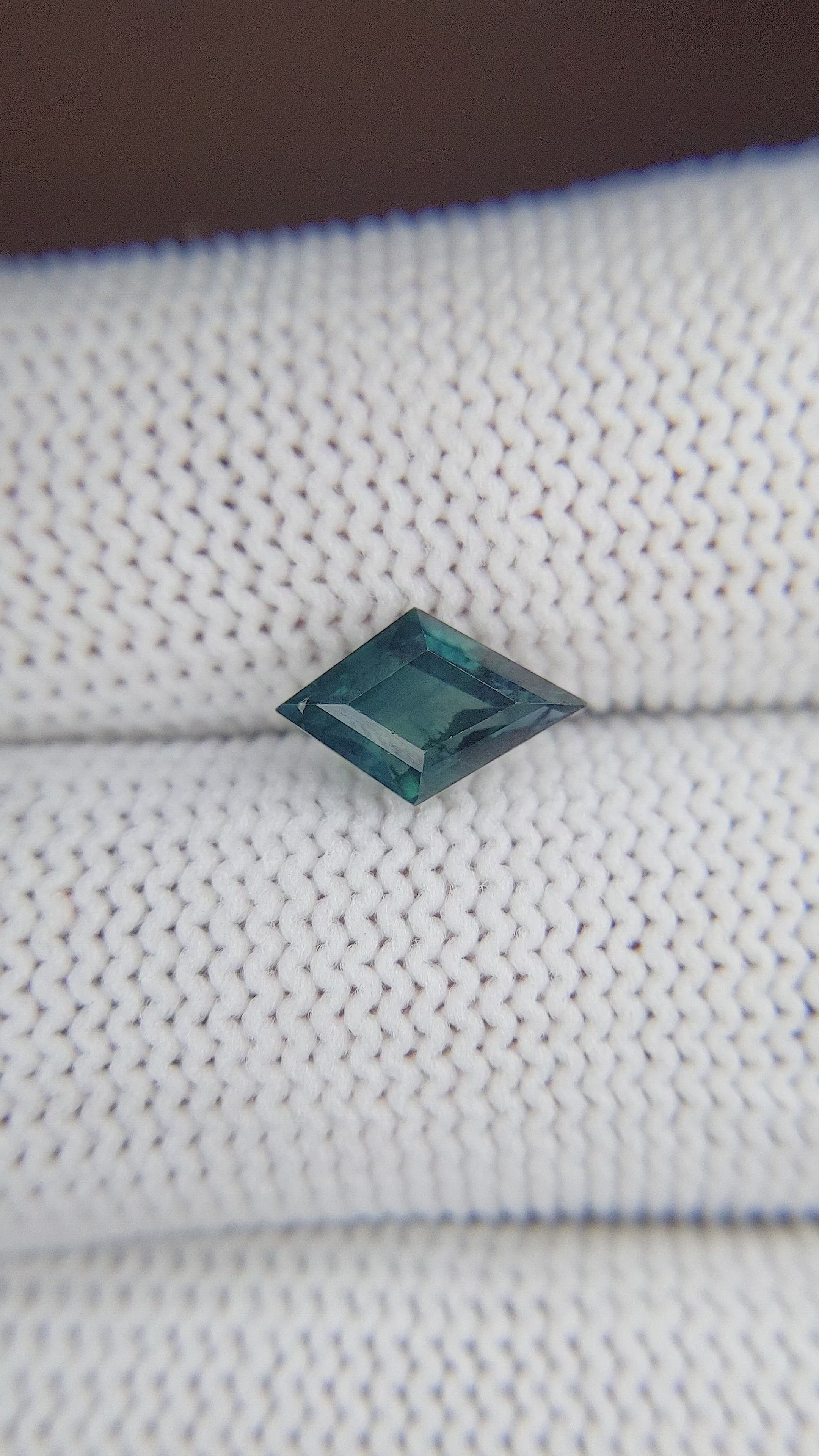 1.59 Ct. Bluish Green Sapphire from Madagascar Size Video