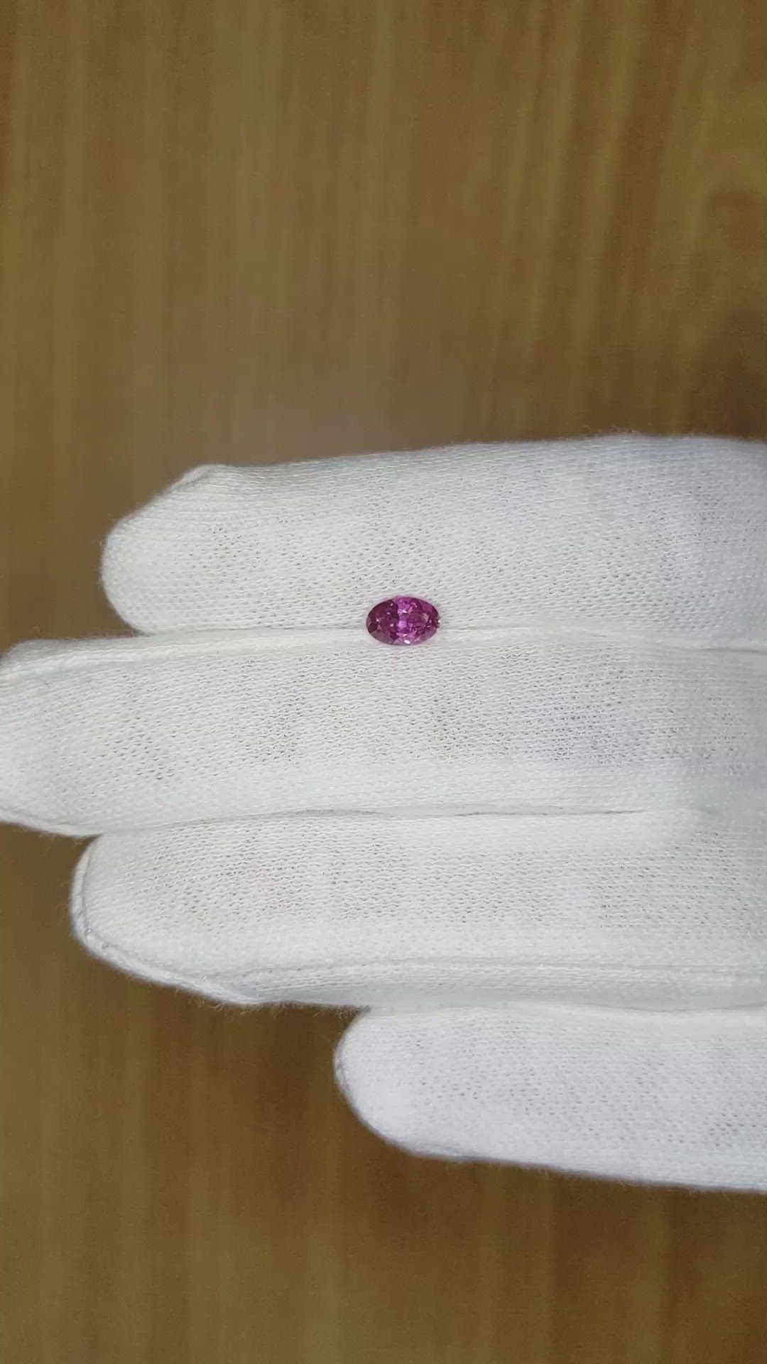 0.59 Ct. Pink Sapphire from Ceylon (Sri Lanka) Size Video