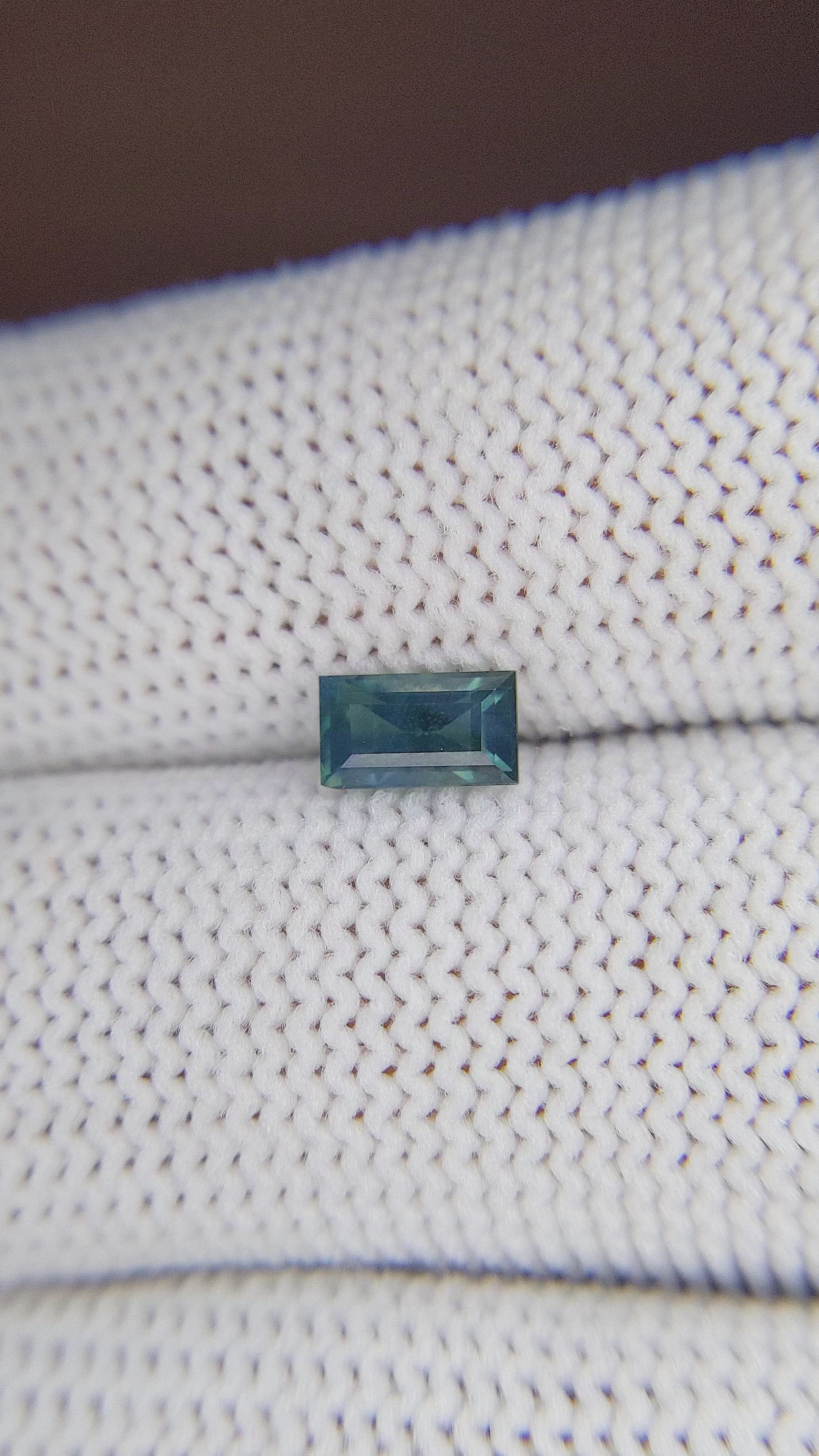 0.78 Ct. Bluish Green Sapphire from Madagascar Size Video