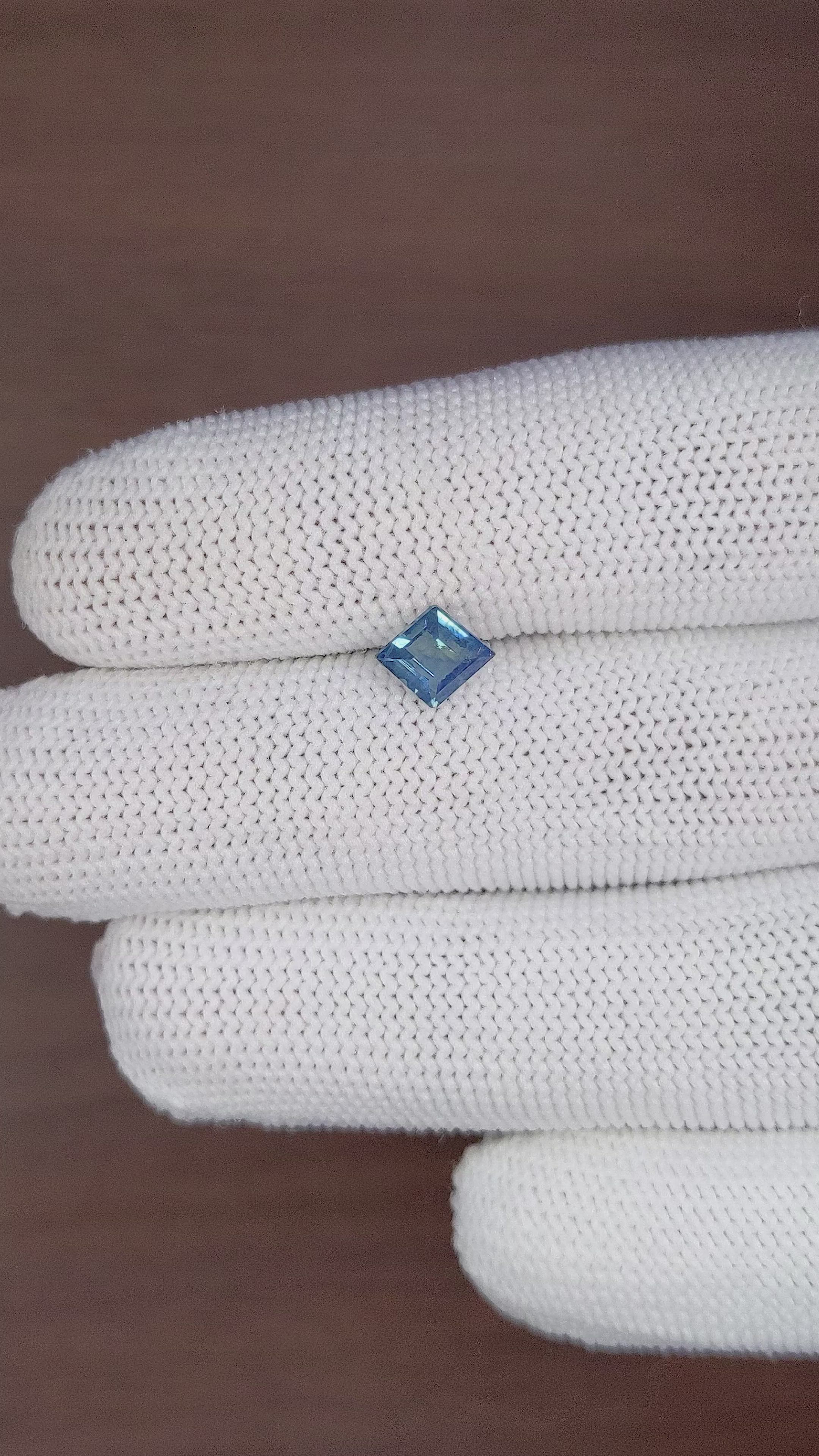 1.12 Ct. Greenish Blue Sapphire from Madagascar Size Video