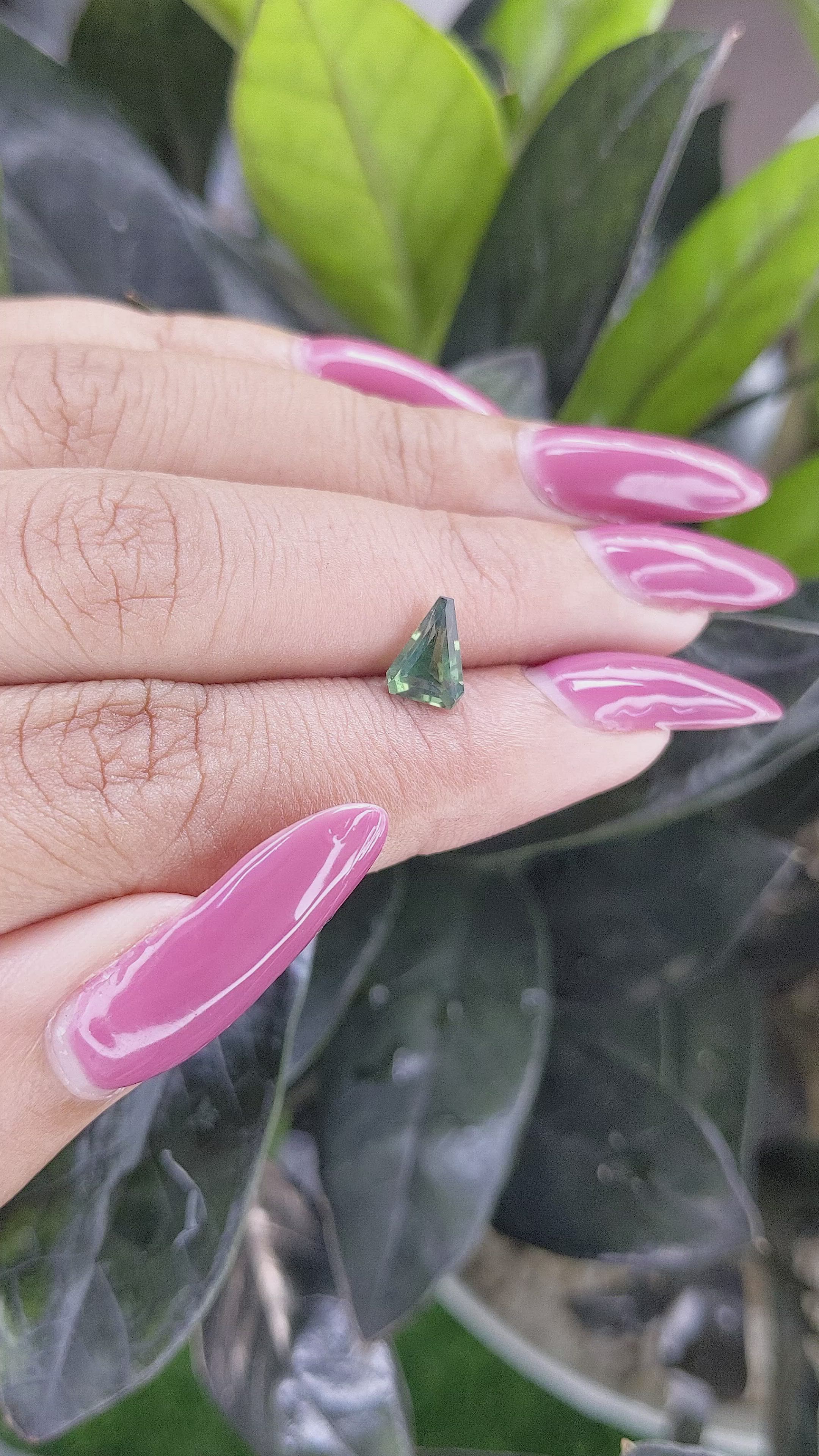 1.13 Ct. Green Sapphire from Madagascar Size Video