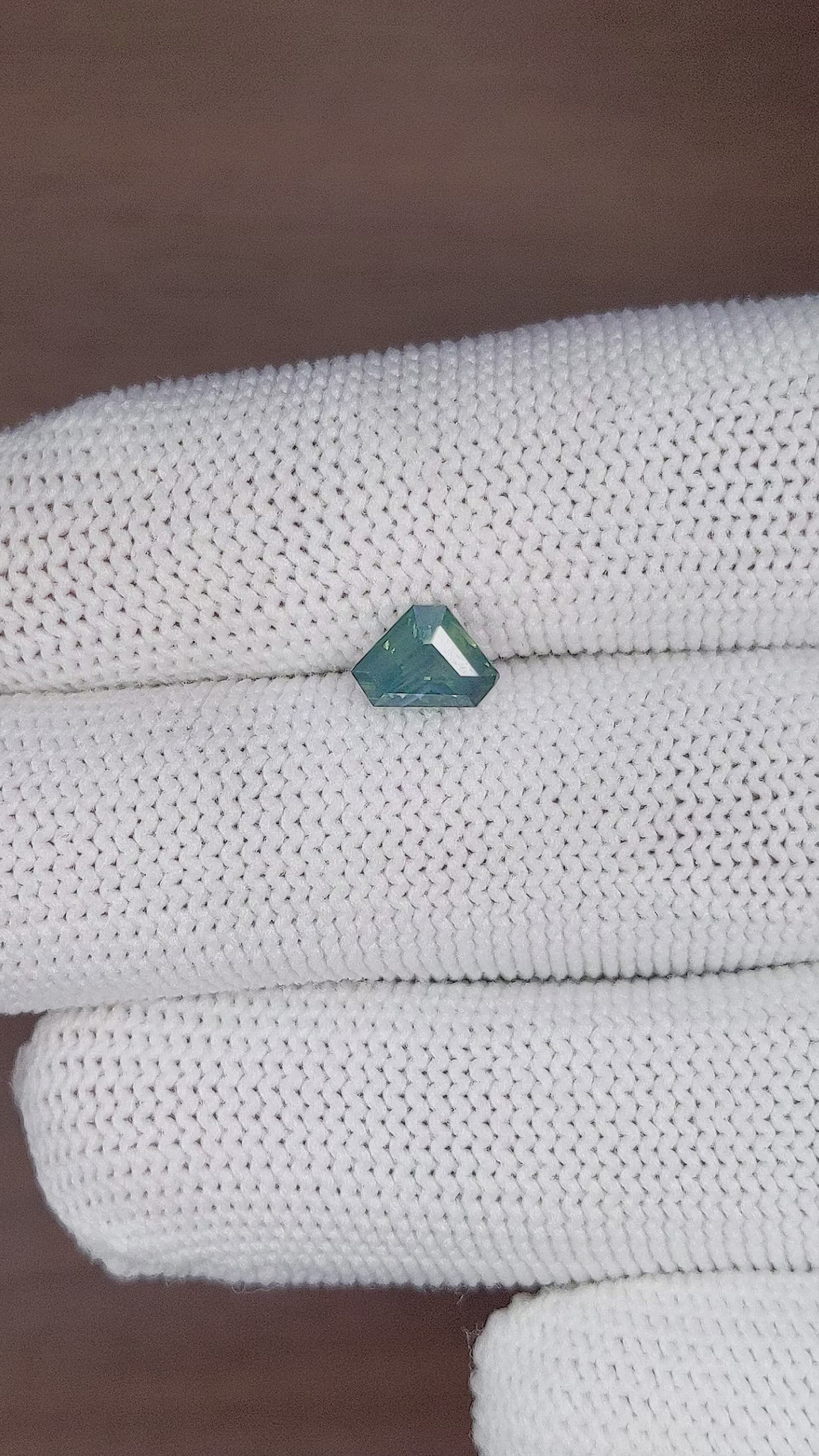 1.25 Ct. Bluish Green Sapphire from Madagascar Size Video