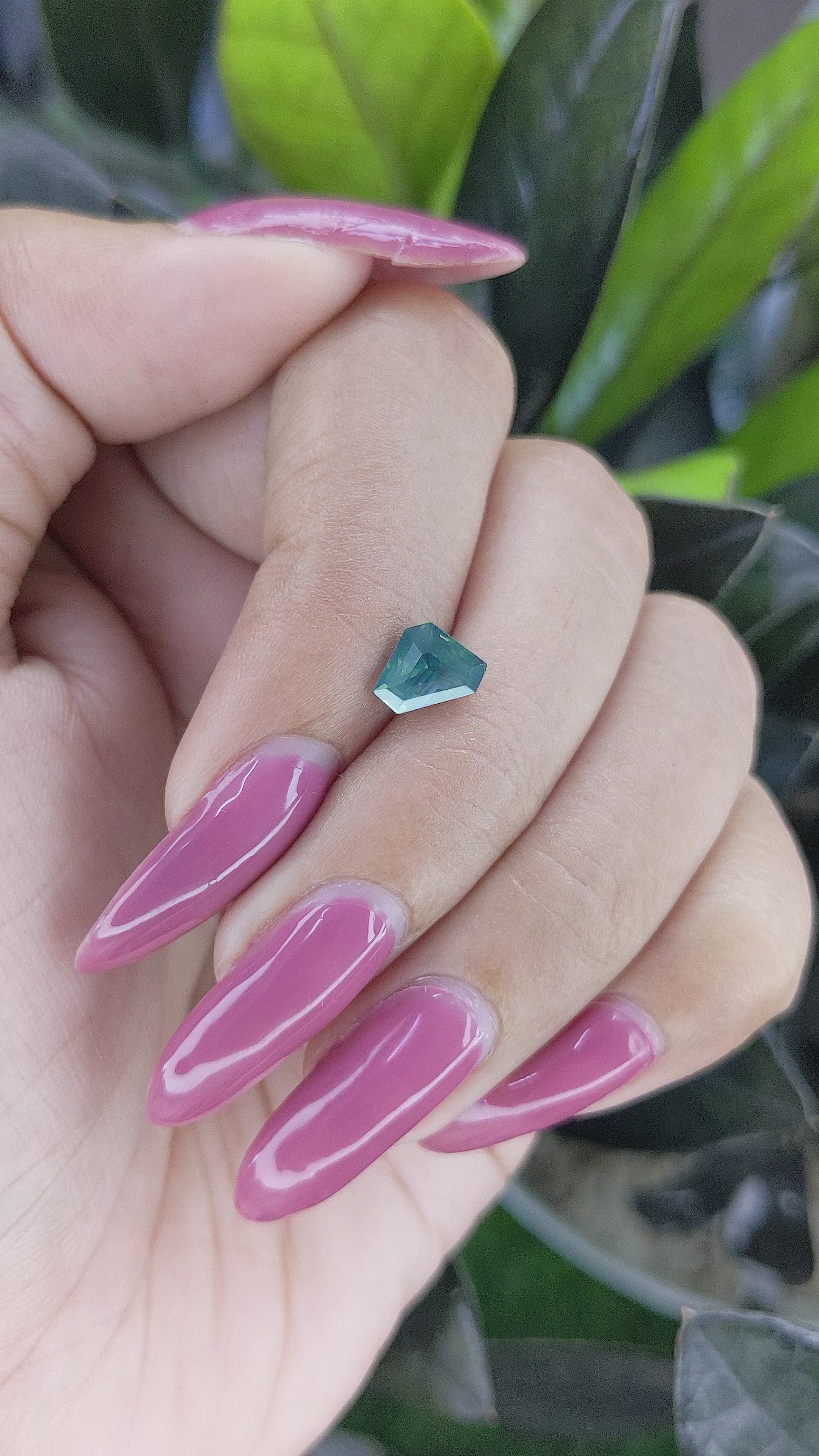 1.25 Ct. Bluish Green Sapphire from Madagascar Size Video