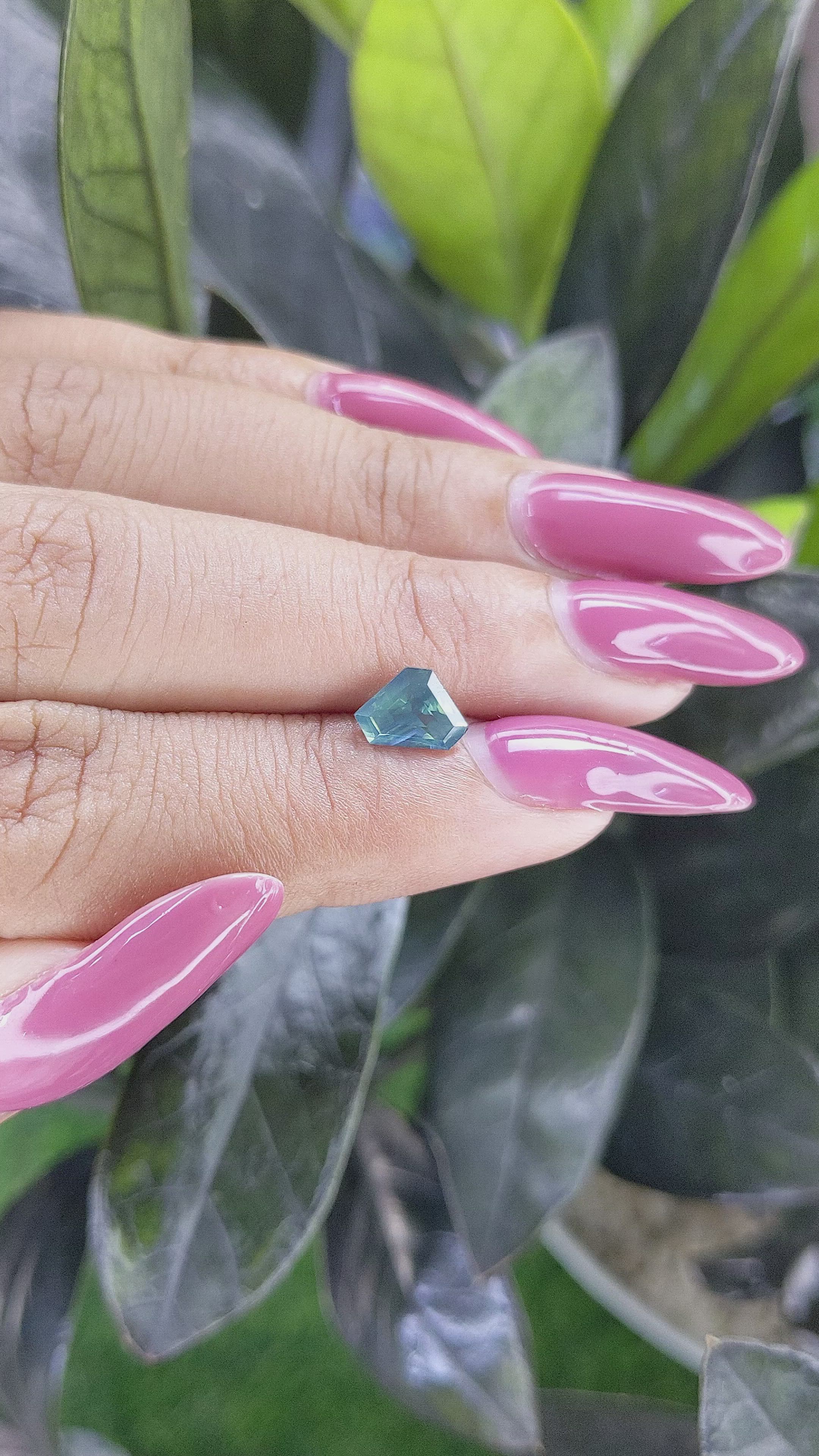 1.25 Ct. Bluish Green Sapphire from Madagascar Size Video